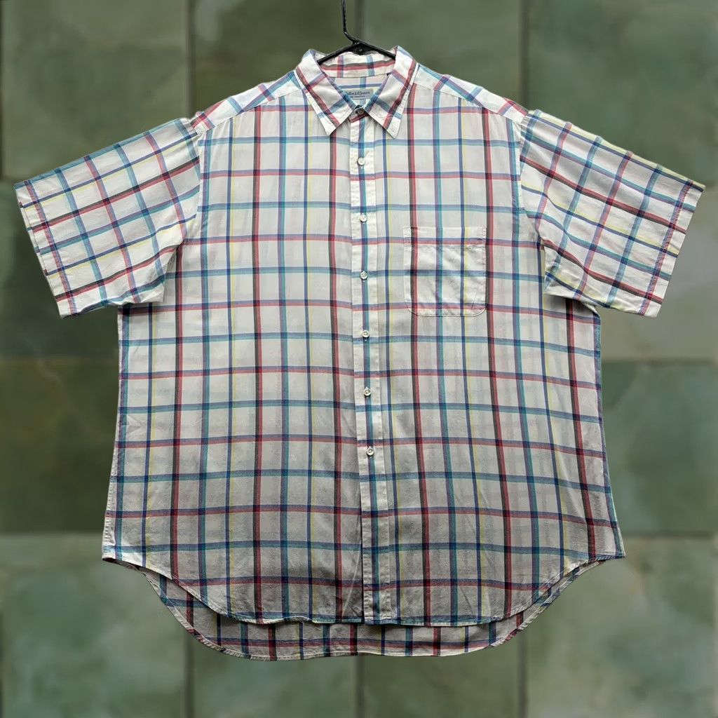 Rainbow VINTAGE Bullock & Jones Shirt Mens XL San Fran Rainbow Check Preppy USA Made Size US XL / EU 56 / 4 - 1 Thumbnail