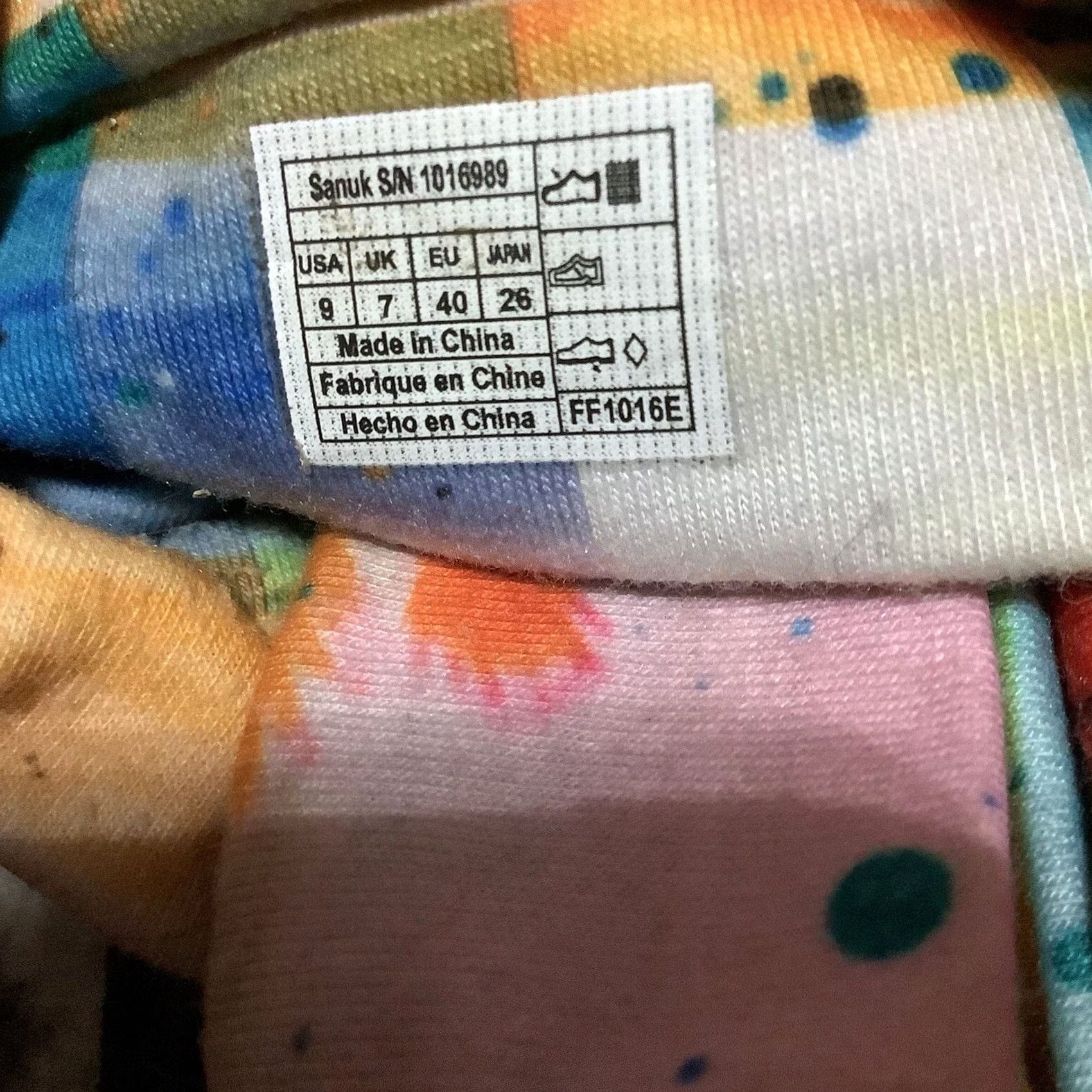 Sanuk Sanuk Yoga Sling Sanuk Sandal Flip Flop Women 8 Multicolor Geometric Logo Ankle Strap Cushioned Cotton Blend Comfort Size US 7 / IT 37 - 6 Thumbnail