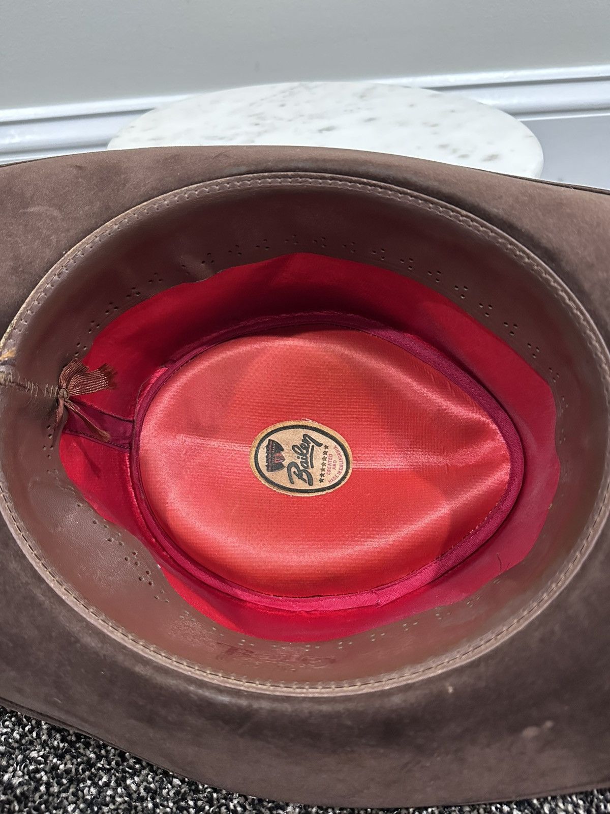 Bailey Hats × Cowboy Equipment × Vintage Vintage Bailey Brown Suede Cowboy Wild West Hat Size ONE SIZE - 9 Thumbnail