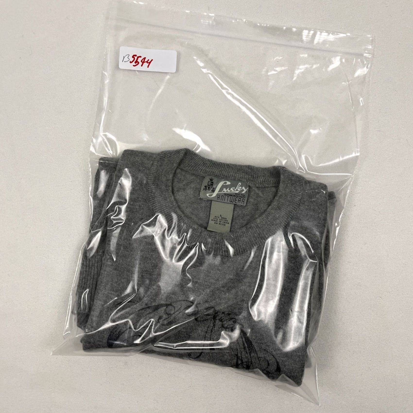 Lucky Brand VINTAGE Lucky Brand Y2K Knitwear Sweater Unisex Adults M Gray Wool Skull Print Crew Neck Pullover Knit Size US M / EU 48-50 / 2 - 8 Thumbnail