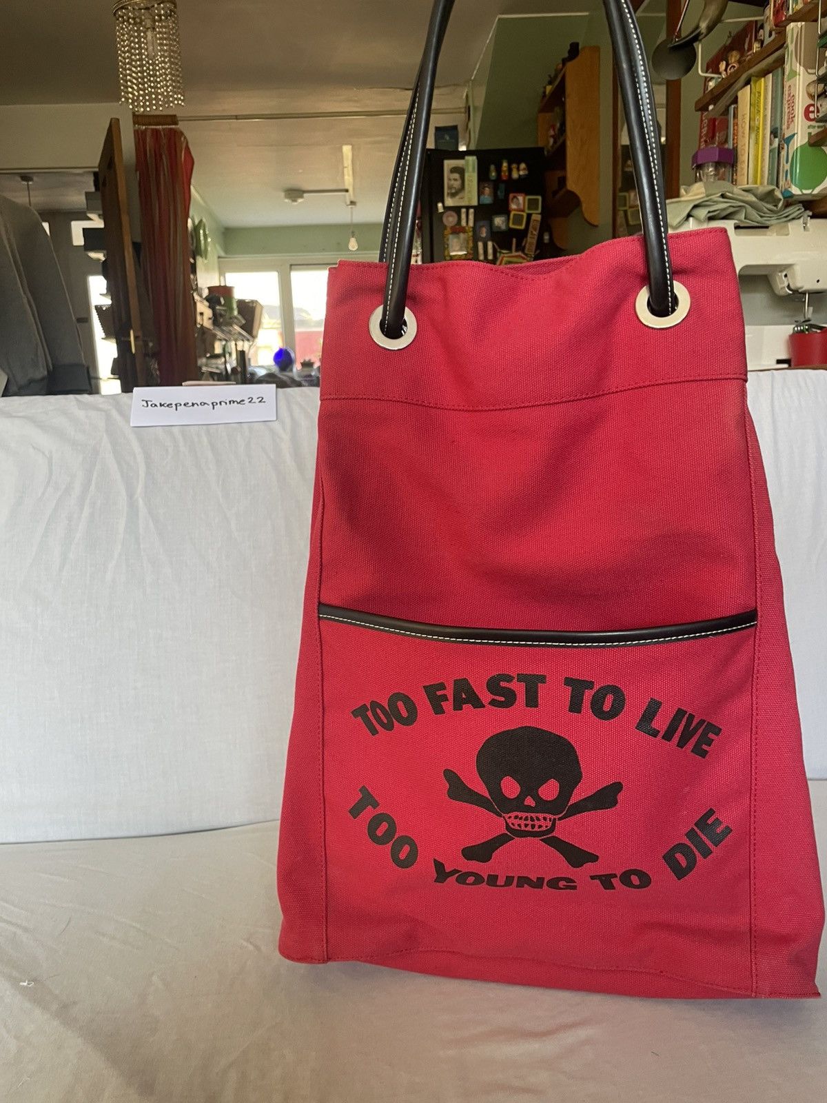 Vivienne Westwood Vivienne Westwood ‘Too fast to live’ red skull tote bag Size ONE SIZE - 3 Thumbnail