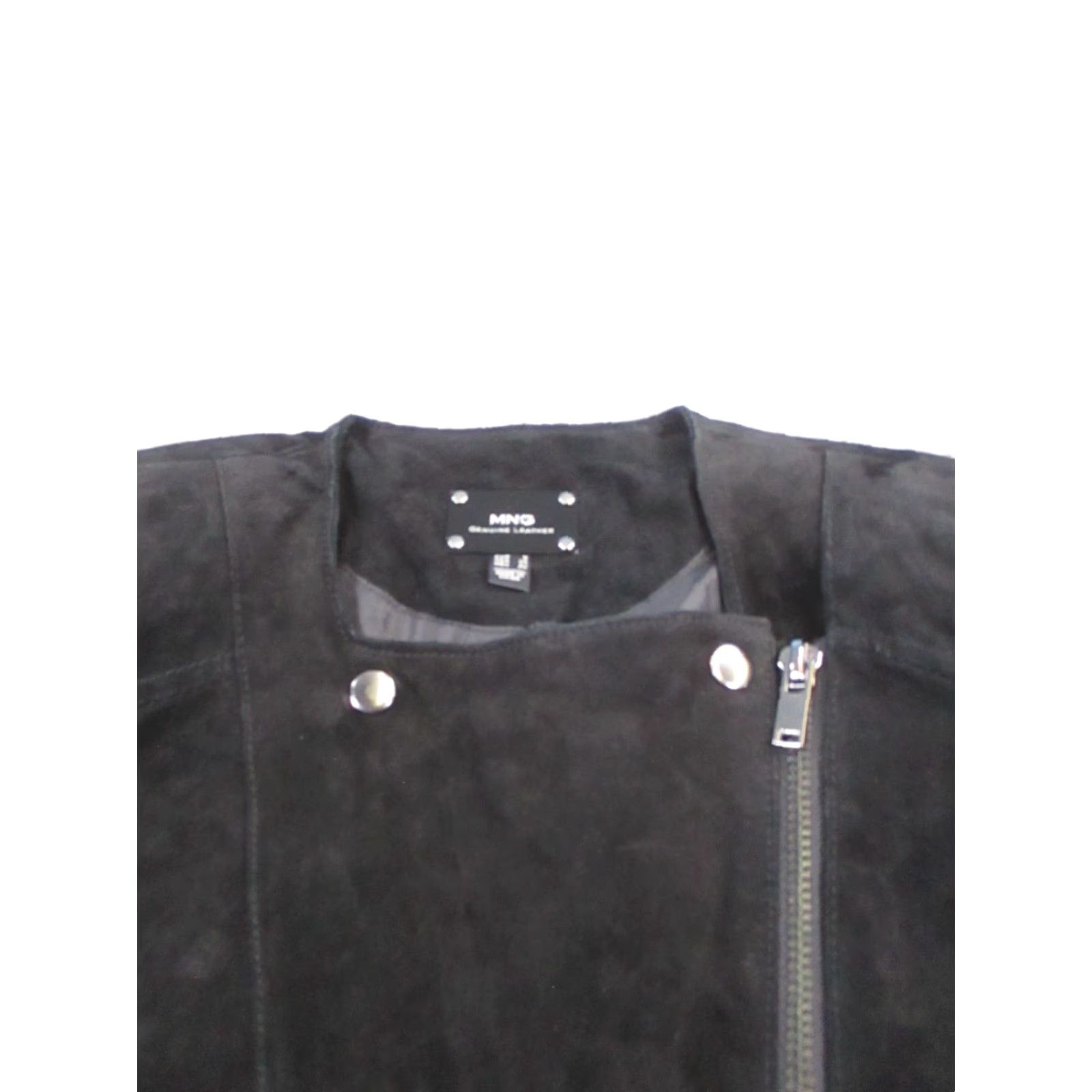 Vintage Mng Jacket Womens XS Black Leather Suede Full Zip Size XS / US 0-2 / IT 36-38 - 2 Thumbnail