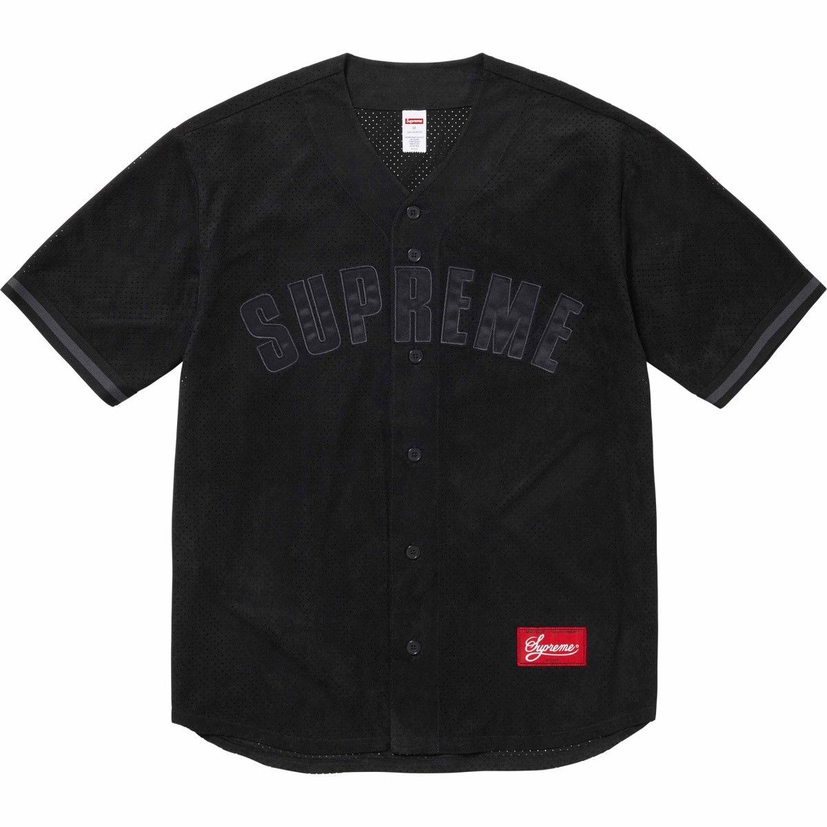 Supreme Supreme Ultrasuede Mesh Baseball Jersey | Grailed