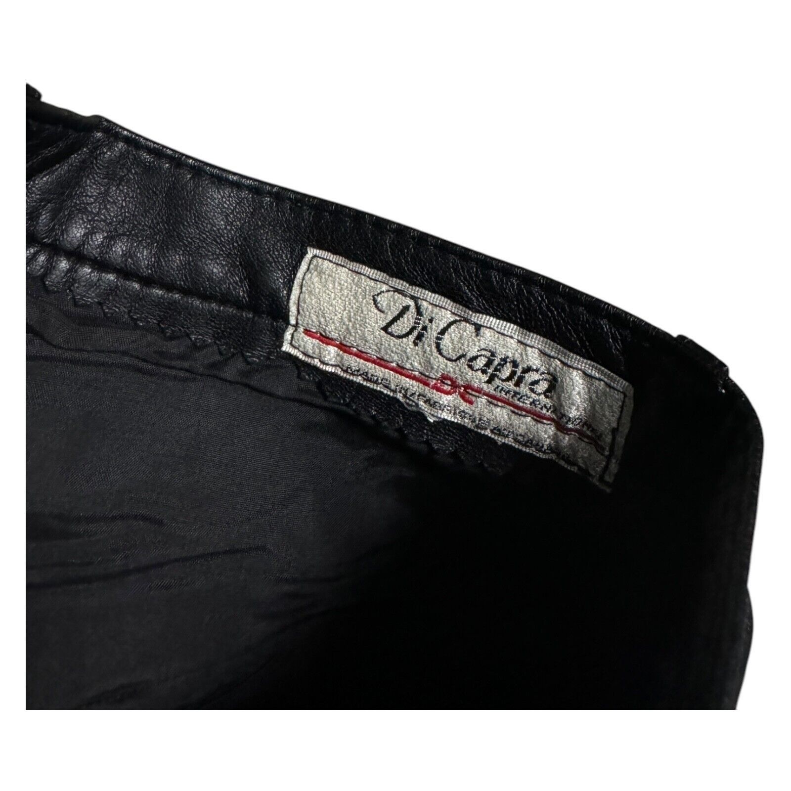 Leather × Vintage Vintage 90s GENUINE LEATHER DiCapra Designer Biker Pants Size 26" / US 2 / IT 38 - 5 Thumbnail