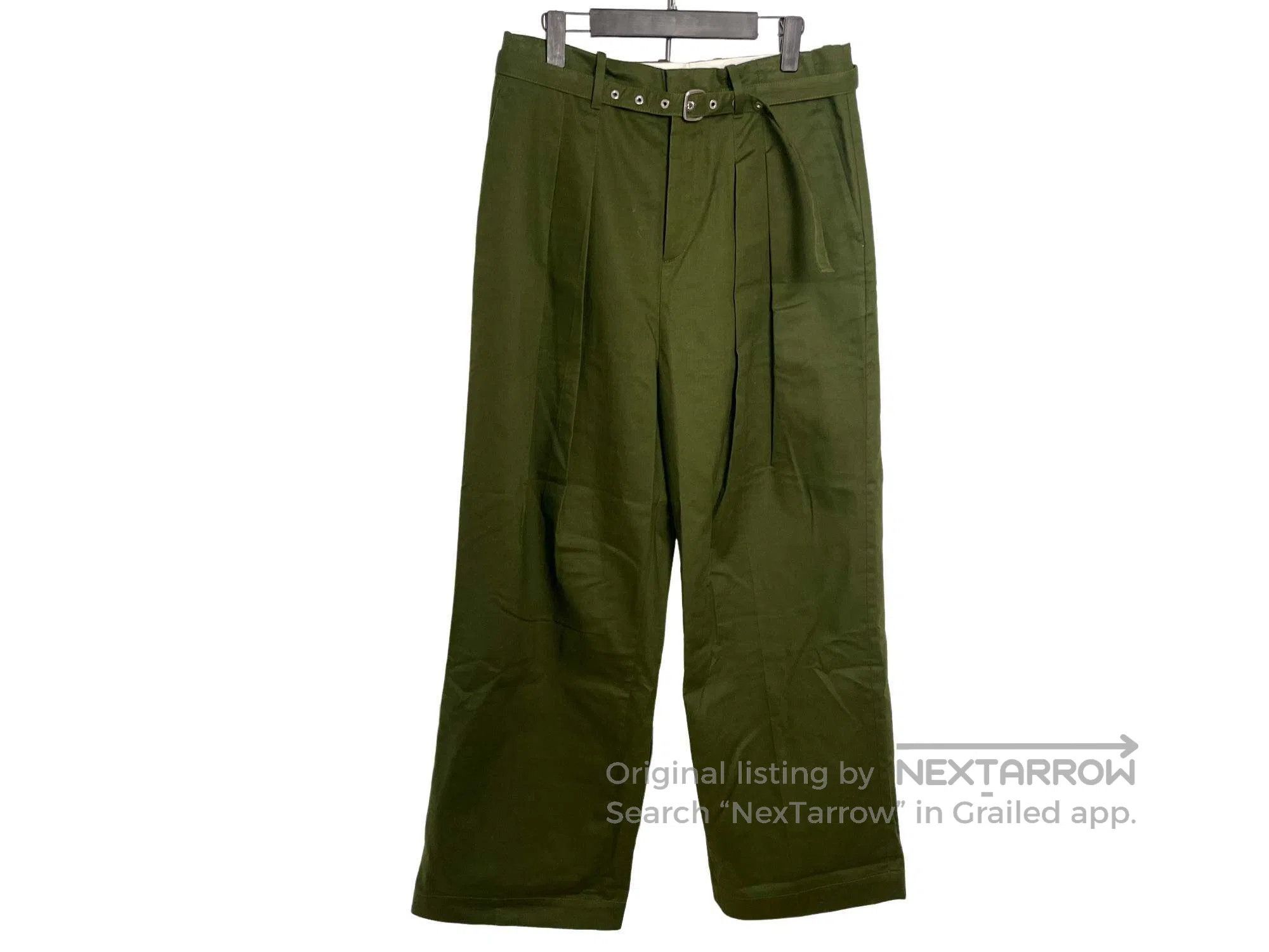 JW Anderson JW Anderson Military Green Pleated Wide Leg Casual Pants Size US 32 / EU 48 - 1 Thumbnail