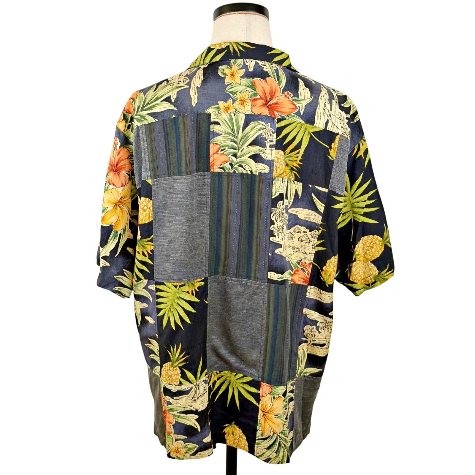 Tommy Bahama Tommy Bahama Hawaiian Silk Shirt Patchwork LRG Size US L / EU 52-54 / 3 - 3 Thumbnail