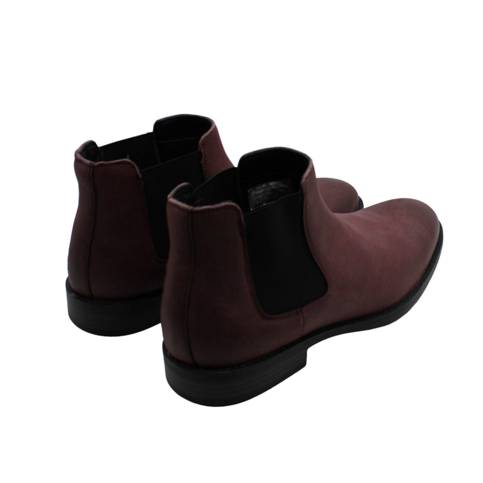 Madden Mens Burgundy Cushioned Goring Maxxin Round Toe Block