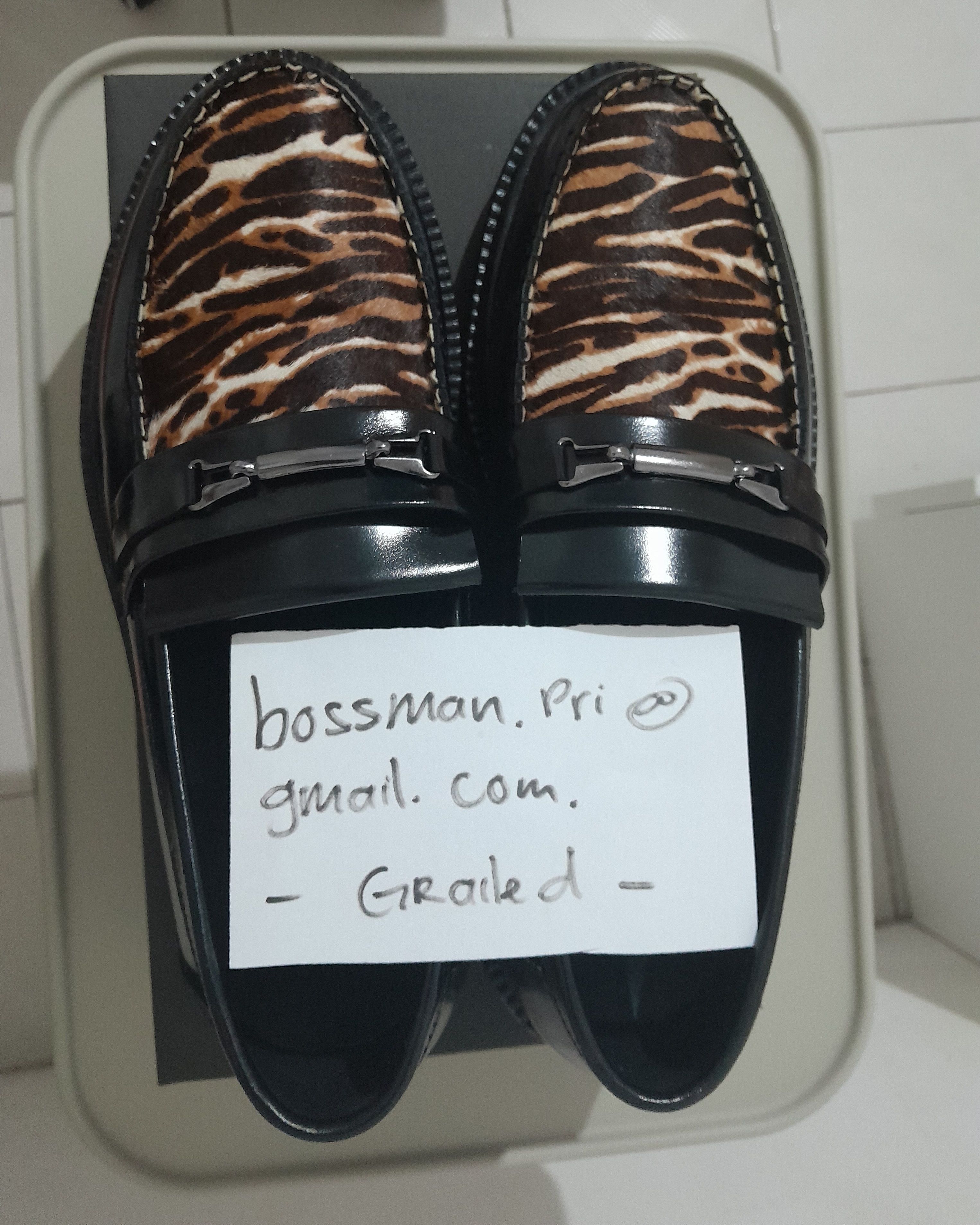 Other Bidz Tiger Leather Loafer Shoes Size US 9 / EU 42 - 5 Thumbnail