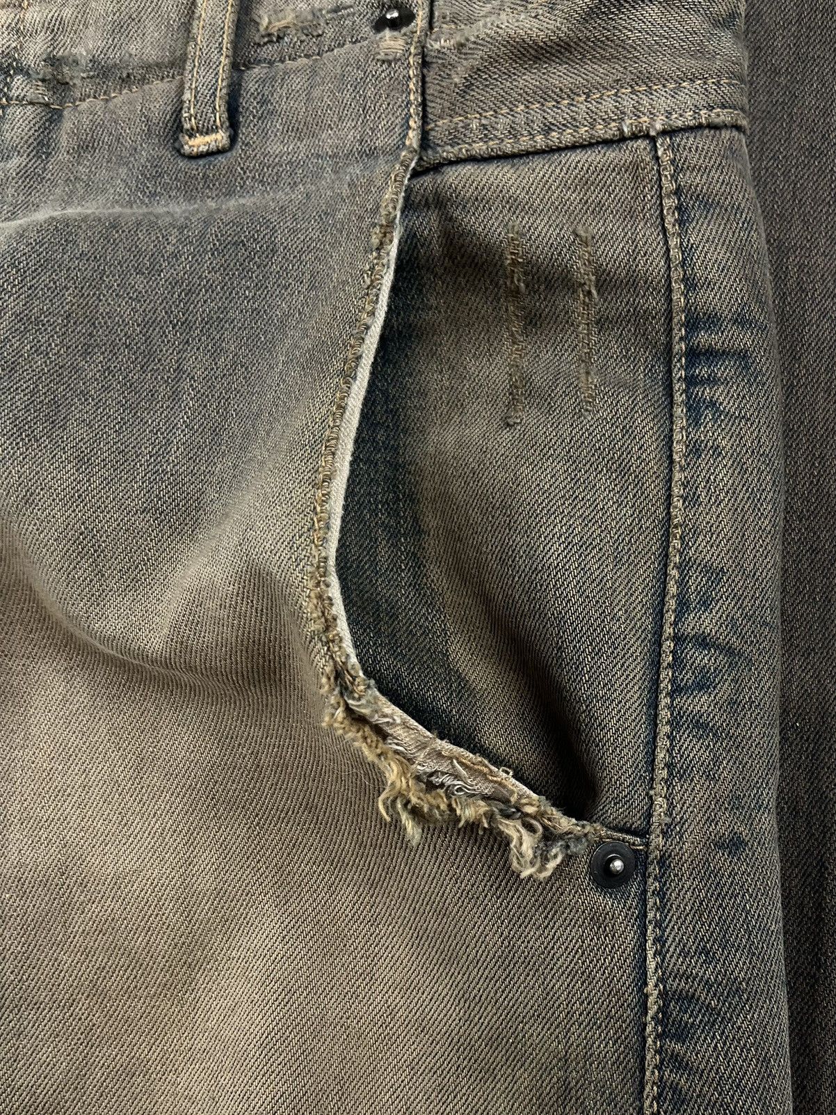 Rick Owens FW06 Rick Owens Dustulator Dark Shadow Dust Wash Denim Jeans Size US 34 / EU 50 - 8 Thumbnail