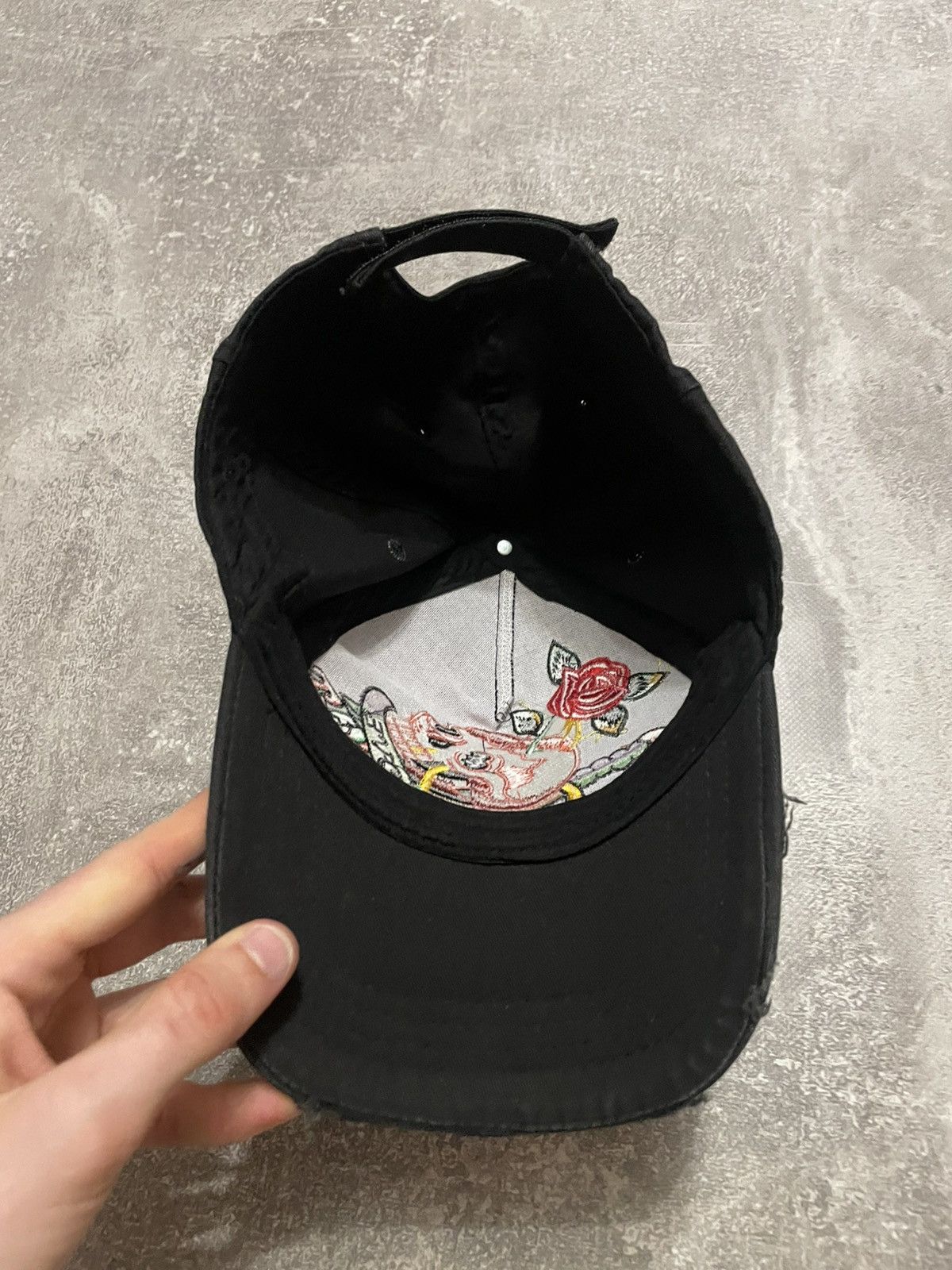 Ed Hardy × Japanese Brand Vintage Ed Hardy Style Skull Distressed Cap Y2K Size ONE SIZE - 11 Thumbnail