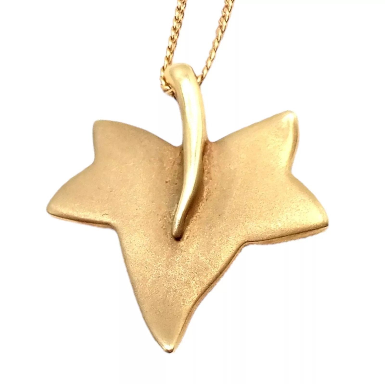 Tiffany & Co. Tiffany & Co Cummings 18k Yellow Gold Leaf Pendant Necklace Size ONE SIZE - 10 Thumbnail