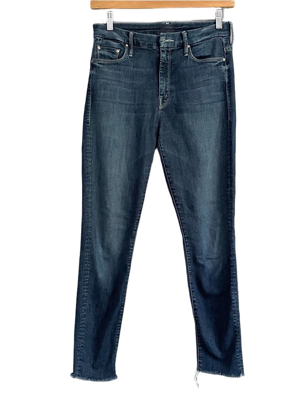 MOTHER MOTHER High Waisted Looker Ankle Fray in On the Edge Jeans Size 28" / US 6 / IT 42 - 2 Thumbnail