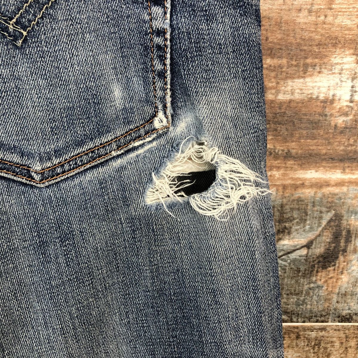 Levi's 513 Levis vintage faded Blue jeans Denim Pants #A2394 Size US 31 - 20 Thumbnail