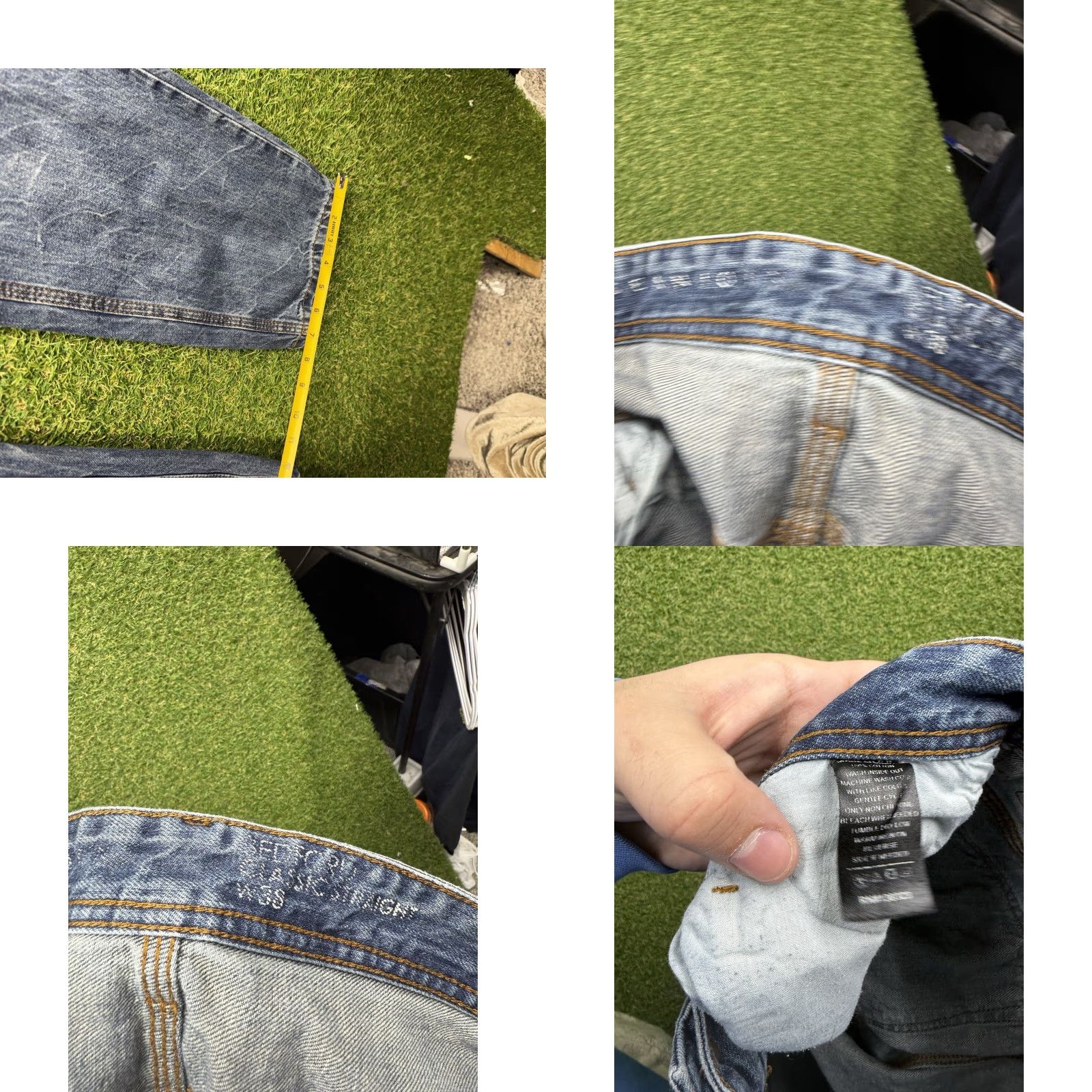 Sean John VINTAGE Sean John Jeans Mens 36 Medium Wash Denim Skater 90s Grunge Hip Hop City Punk Cargo 3D USA Logo 5-Pocket Style Relaxed Mens Size US 36 / EU 52 - 8 Thumbnail