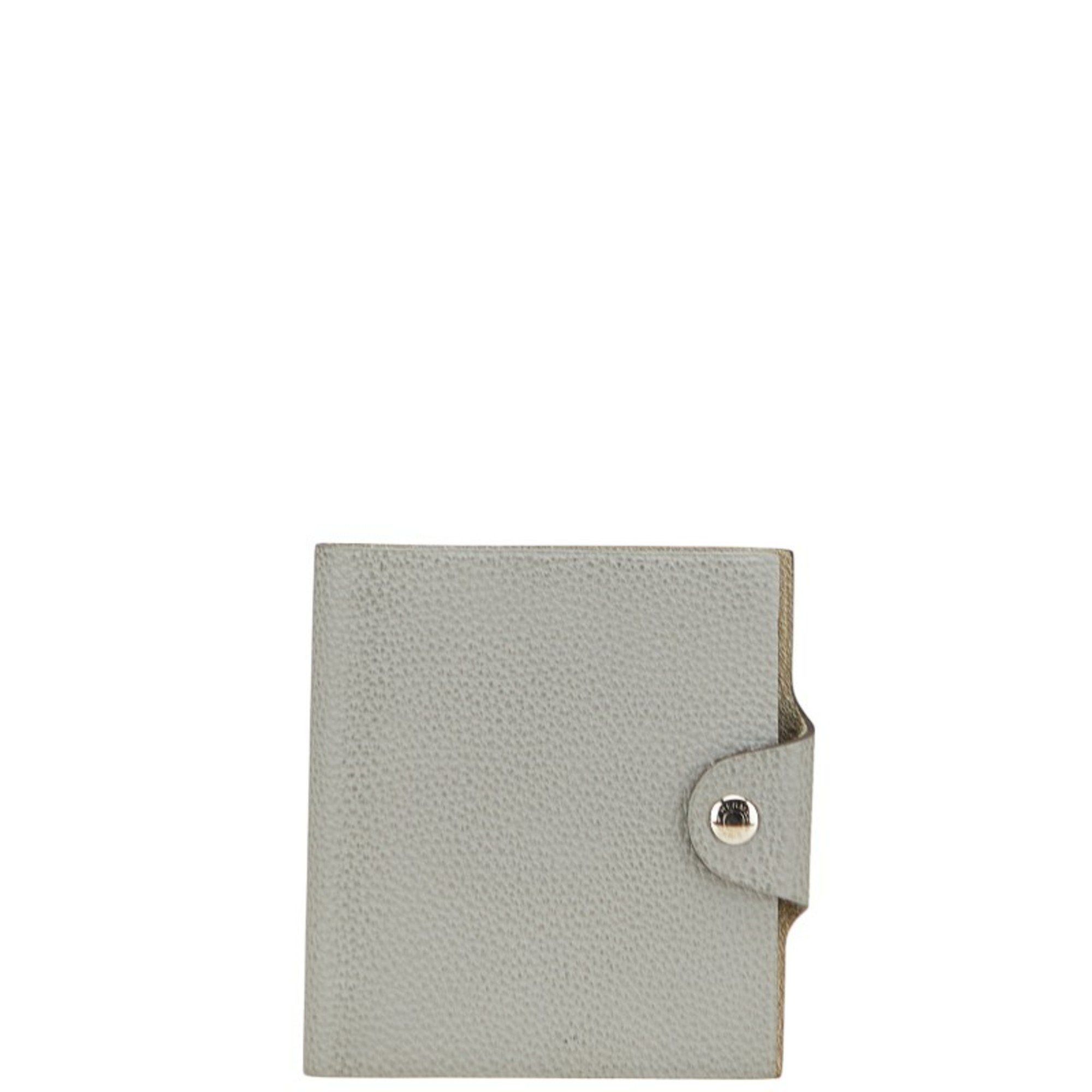 Hermes Hermès Ulysse PM Notebook Cover, Gray, Taurillon Clemence Leather, Women's, HERMES Size ONE SIZE - 1 Thumbnail