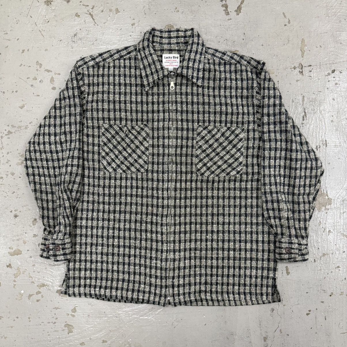 Japanese Brand Lucky Bird Japan Plaid Casual Jacket Size US M / EU 48-50 / 2 - 1 Thumbnail