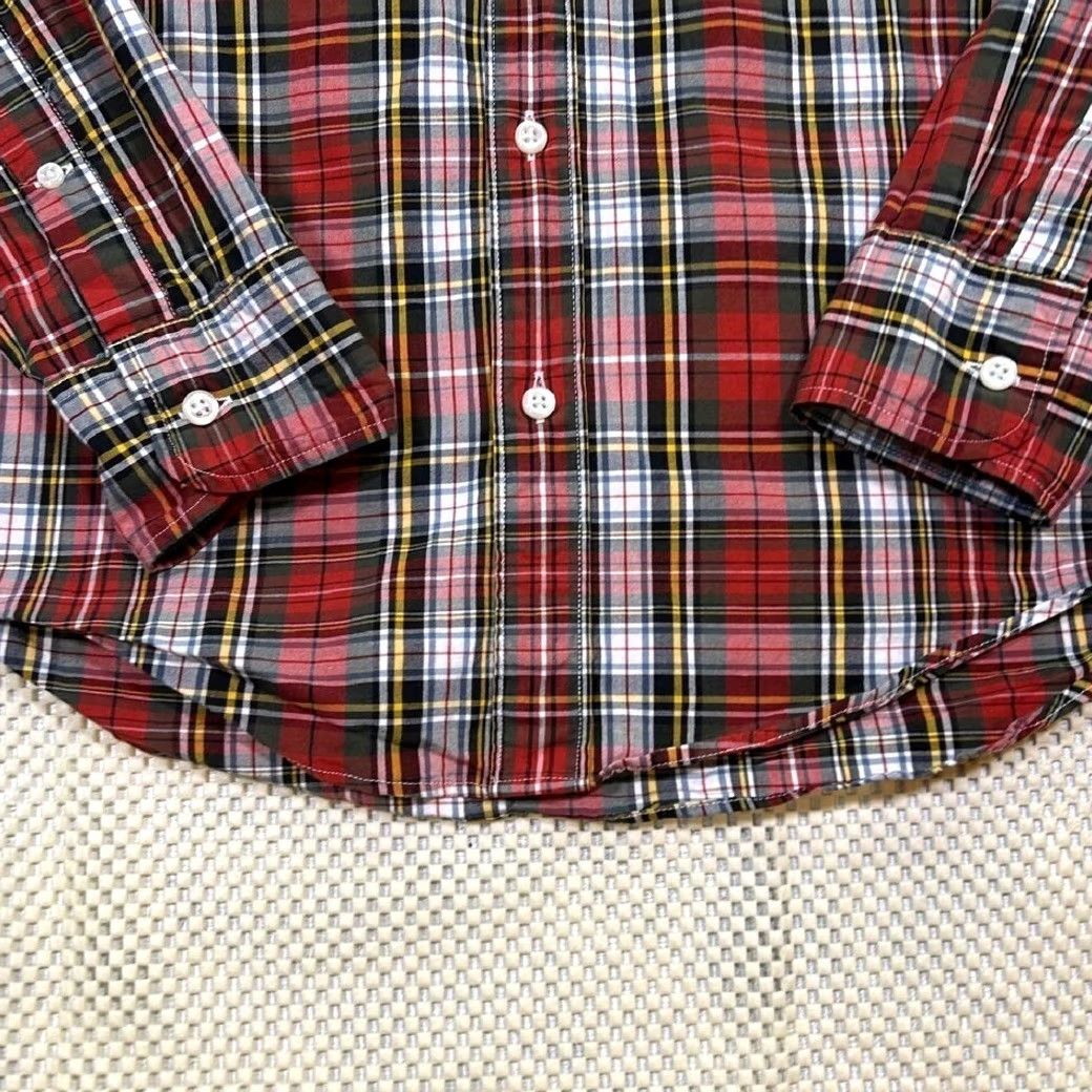 J.Crew J.CREW Shirt Mens XS Red Slim Secret Wash Stretch Organic Cotton Plaid Size US XS / EU 42 / 0 - 4 Thumbnail