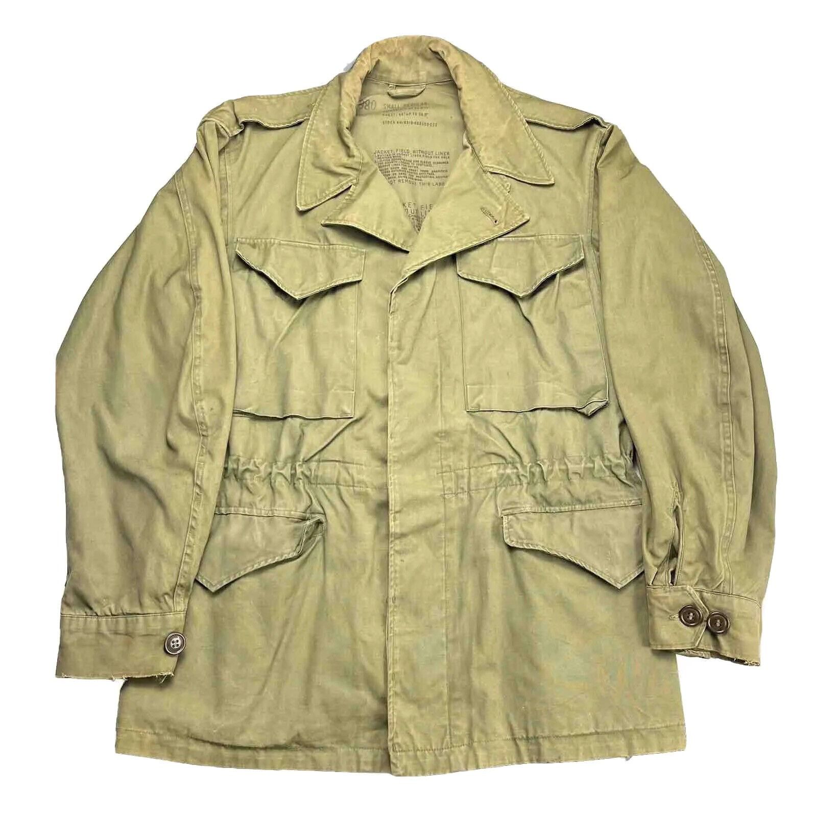 image of Military x Vintage 1950S Vietnam War 1951 Field Jacket Without Liner in Olive, Men's (Size Small)