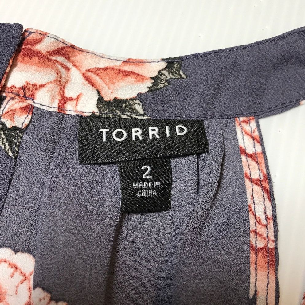 Other Torrid Floral Scoop Neck Sleeveless Blouse 2X Size XXL / US 16-18 / IT 52-54 - 3 Thumbnail
