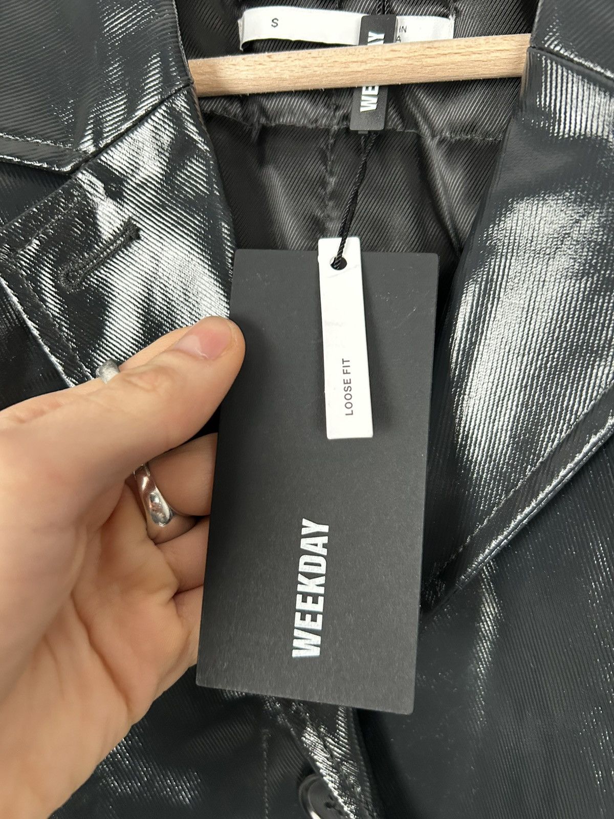 Weekday Weekday Black Leather Jacket Avantgarde Grunge Rock Punk Size US S / EU 44-46 / 1 - 7 Thumbnail