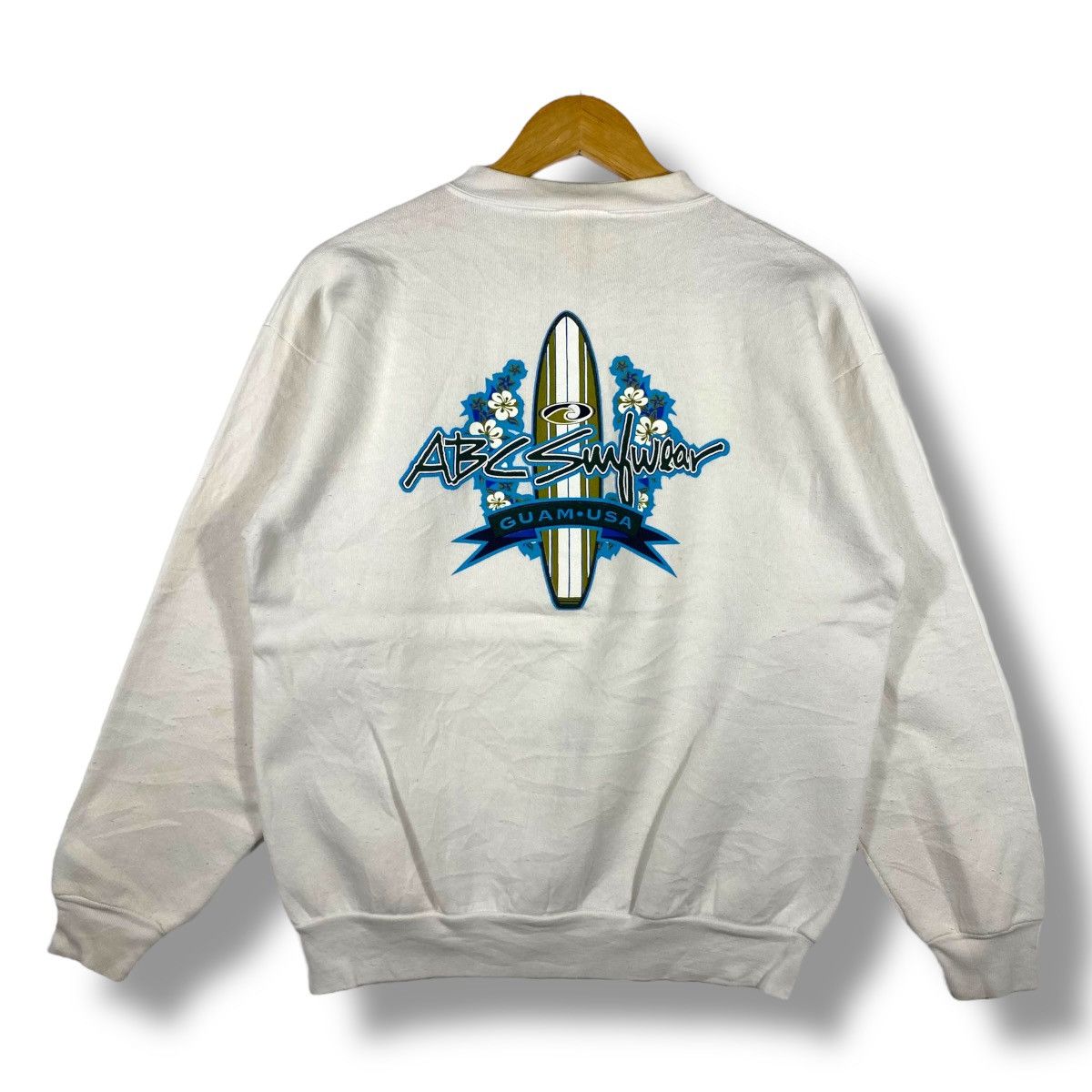 Vintage Vintage 90's ABC SURFWEAR Guam Usa Crewneck Sweatshirt Size US M / EU 48-50 / 2 - 1 Thumbnail