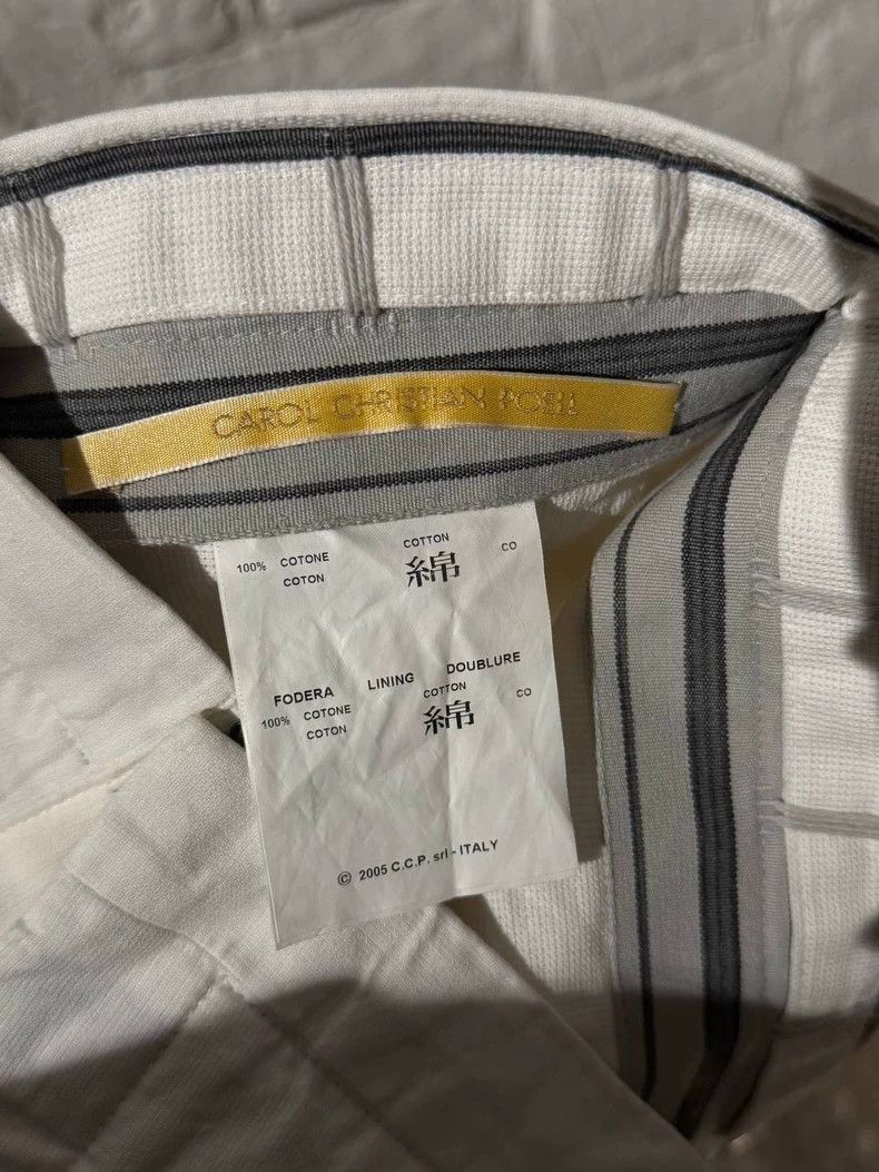 Carol Christian Poell carol christian poell White Cotton Pants 2506-Nextarrow Size US 36 / EU 52 - 4 Thumbnail