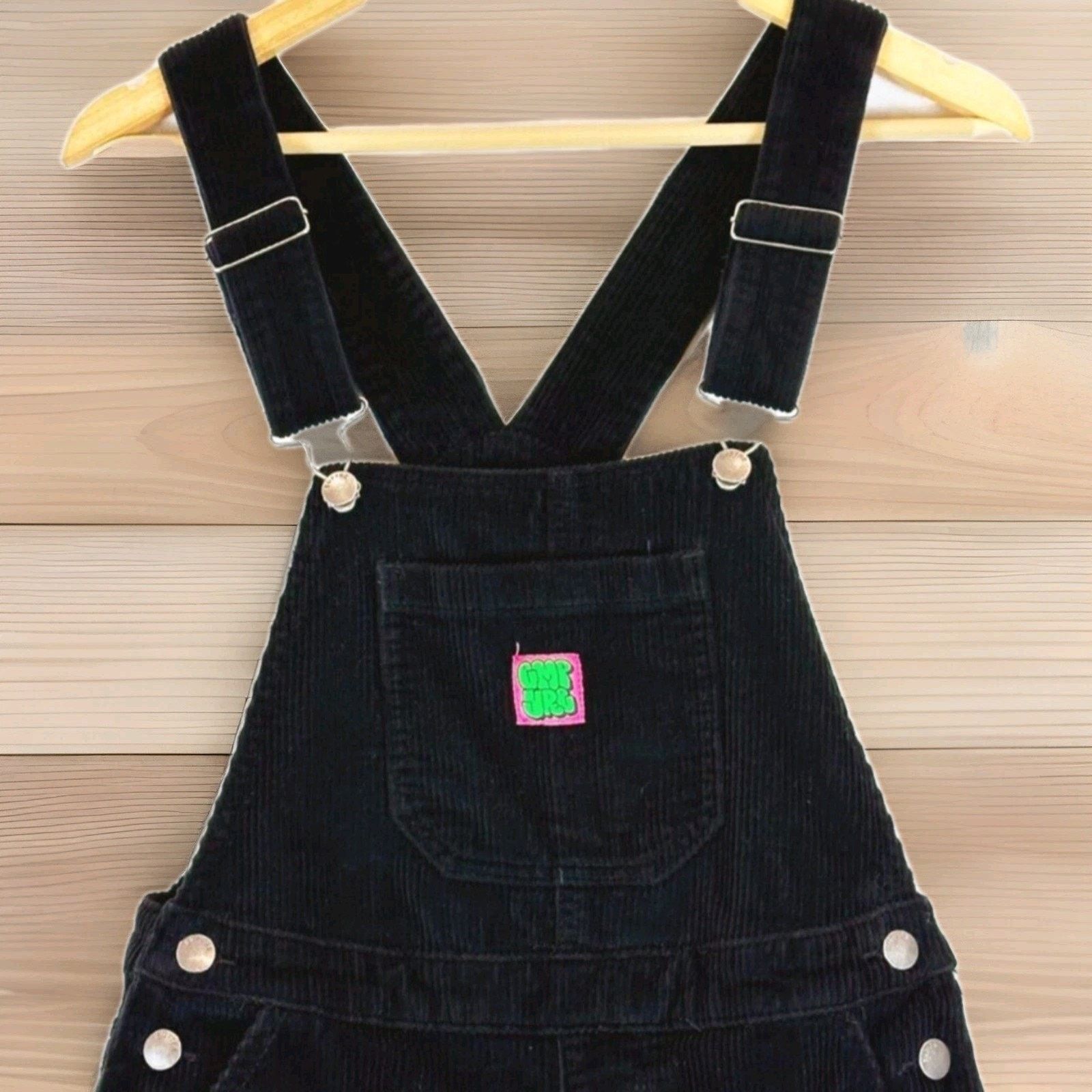 Empyre Empyre Skater Overall Corduroy Black Y2K 90s Grunge Cord XL Size 30" / US 8 / IT 44 - 5 Thumbnail