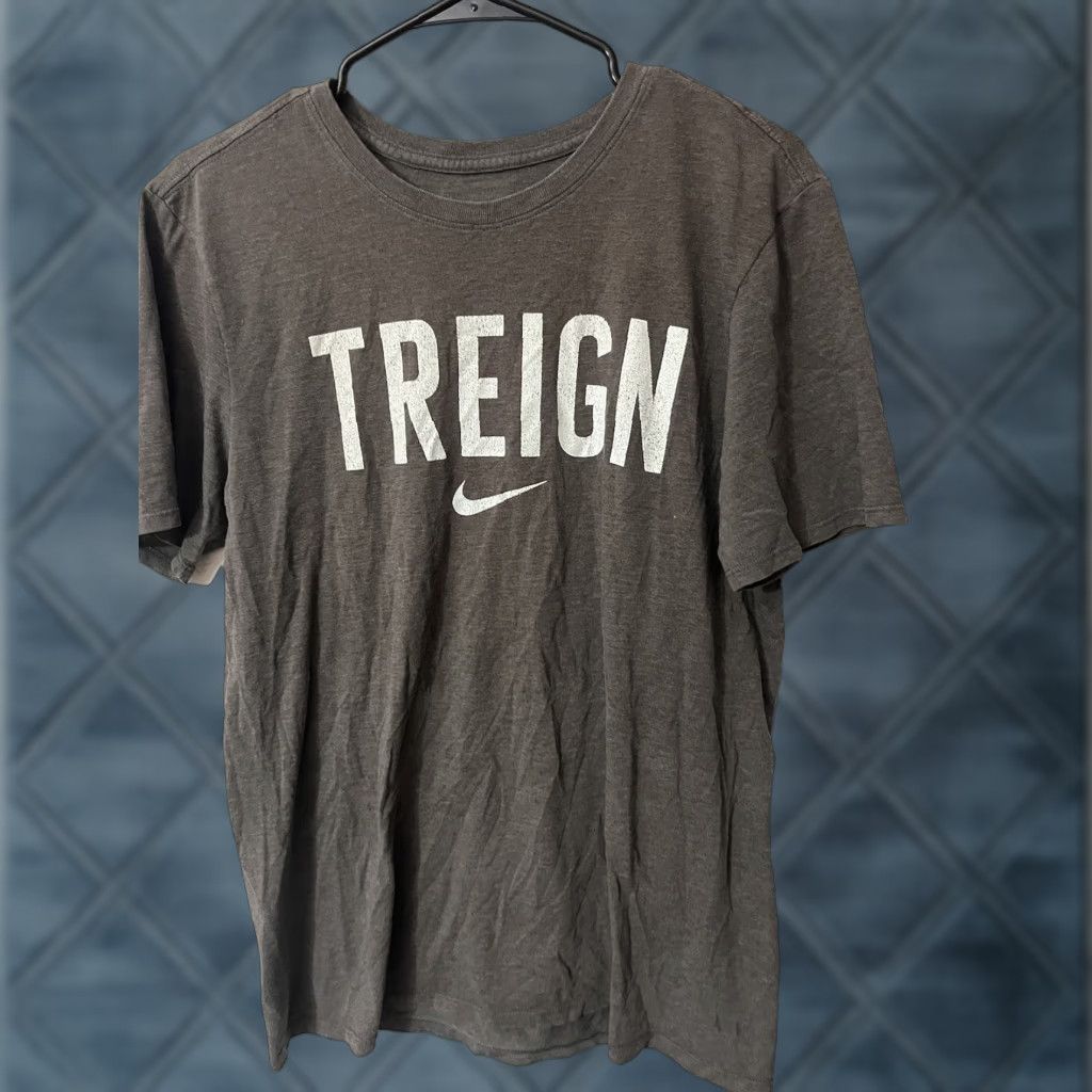 Nike Nike T-Shirt Mens Treign Gray Spell Out Logo 90s Sports Crew Neck Medium M Cotton Short Sleeve Image TTG EEG Men's Size US M / EU 48-50 / 2 - 1 Thumbnail
