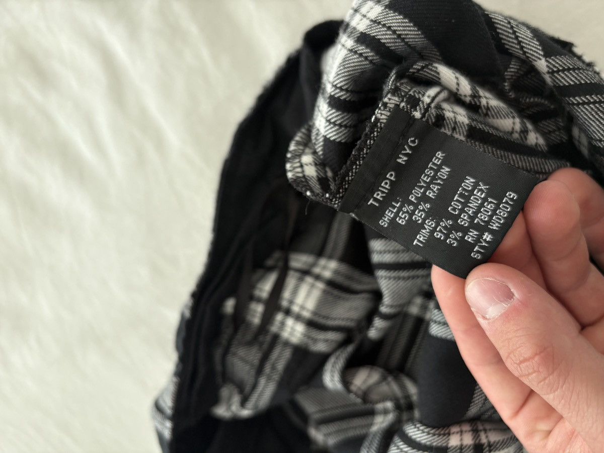 Tripp NYC × Vintage Vintage Tripp NYC Skirt Medium White Black Plaid Mini Tutu Size 28" / US 6 / IT 42 - 7 Thumbnail
