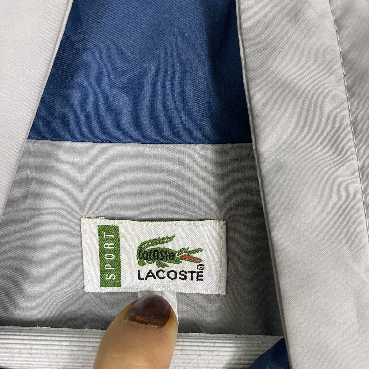 Japanese Brand × Lacoste 💥LACOSTE BIG LOGO STRIPED SPORT WINDBREAKER JACKET Size US L / EU 52-54 / 3 - 12 Thumbnail
