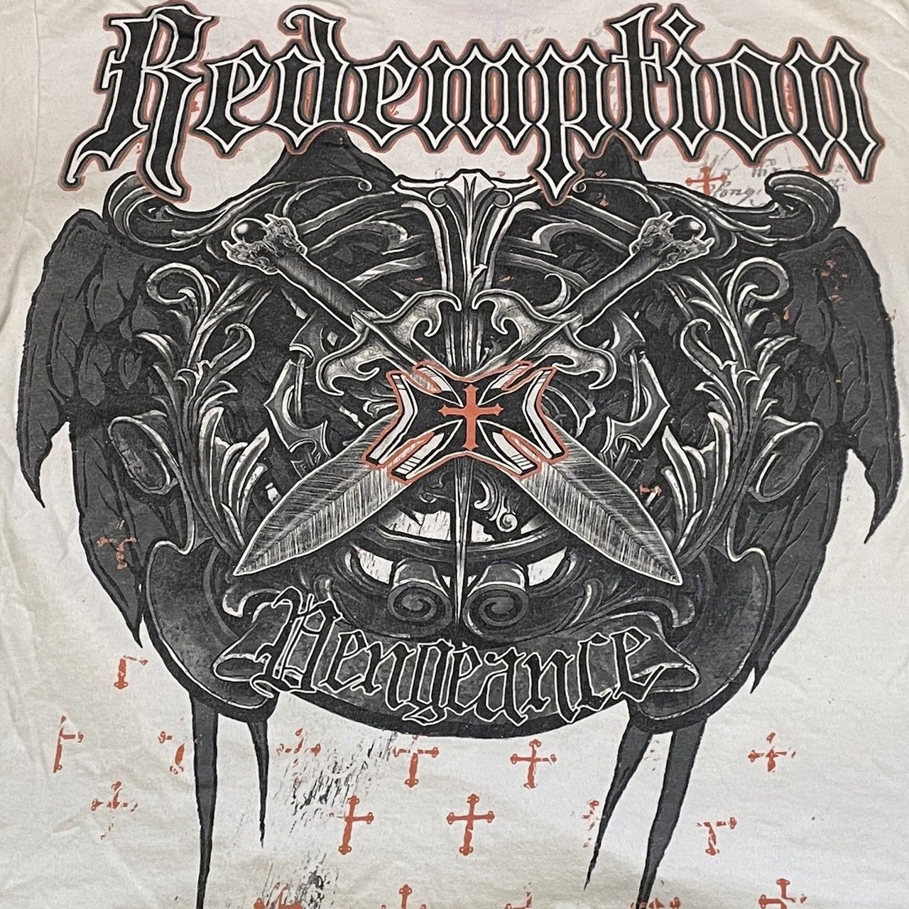 Affliction × Ed Hardy × Tapout Rare Wings Cross Tee Y2K Affliction Style Size US XXL / EU 58 / 5 - 4 Thumbnail