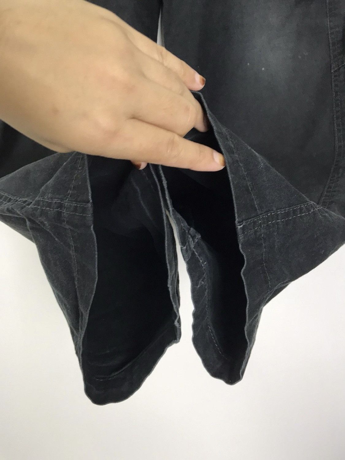 Japanese Brand × Vintage Vintage Japanese Faded Black Cotton Cargo Pants 28x29 Size US 28 / EU 44 - 7 Thumbnail