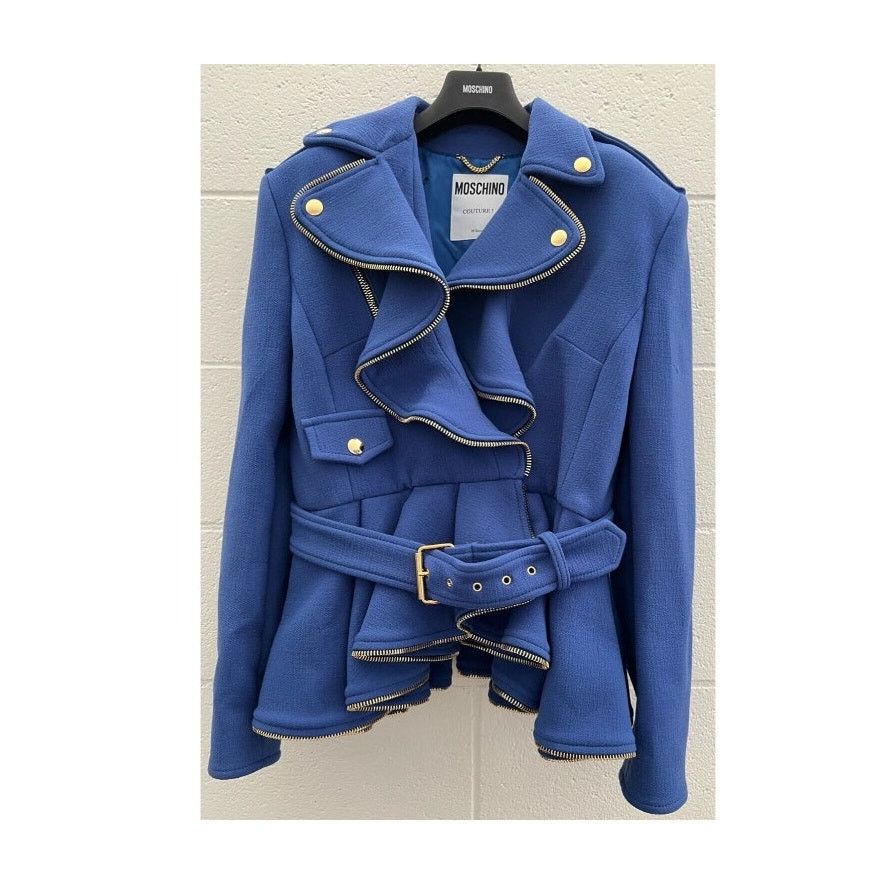 Moschino AW21 Moschino Couture Jeremy Scott Jacket/Coat & Round lines Size XL / US 12-14 / IT 48-50 - 1 Thumbnail