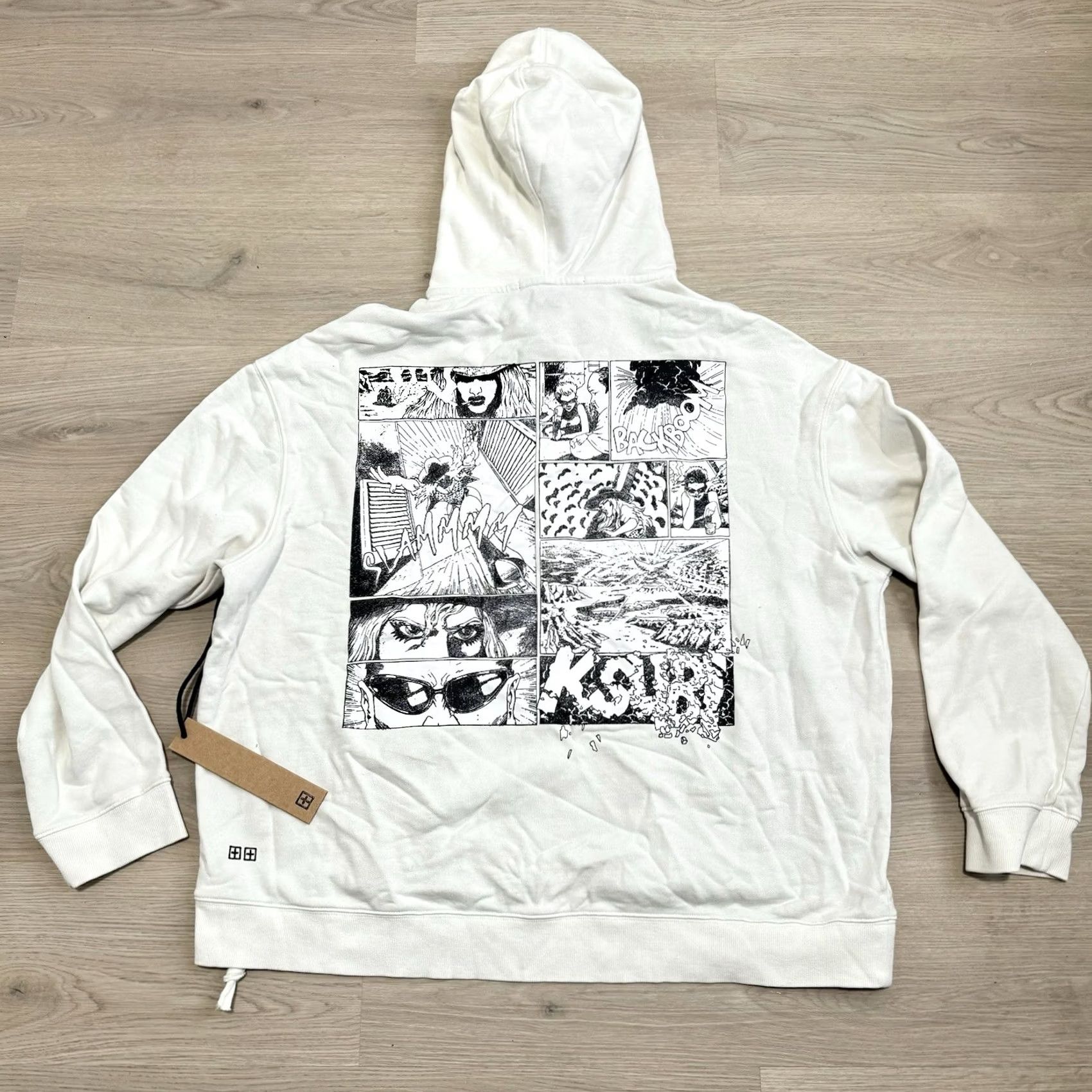 Ksubi KSUBI Hoodie Anime Cartoon Style Japanese Denim White 2XL Men Size US XXL / EU 58 / 5 - 2 Thumbnail