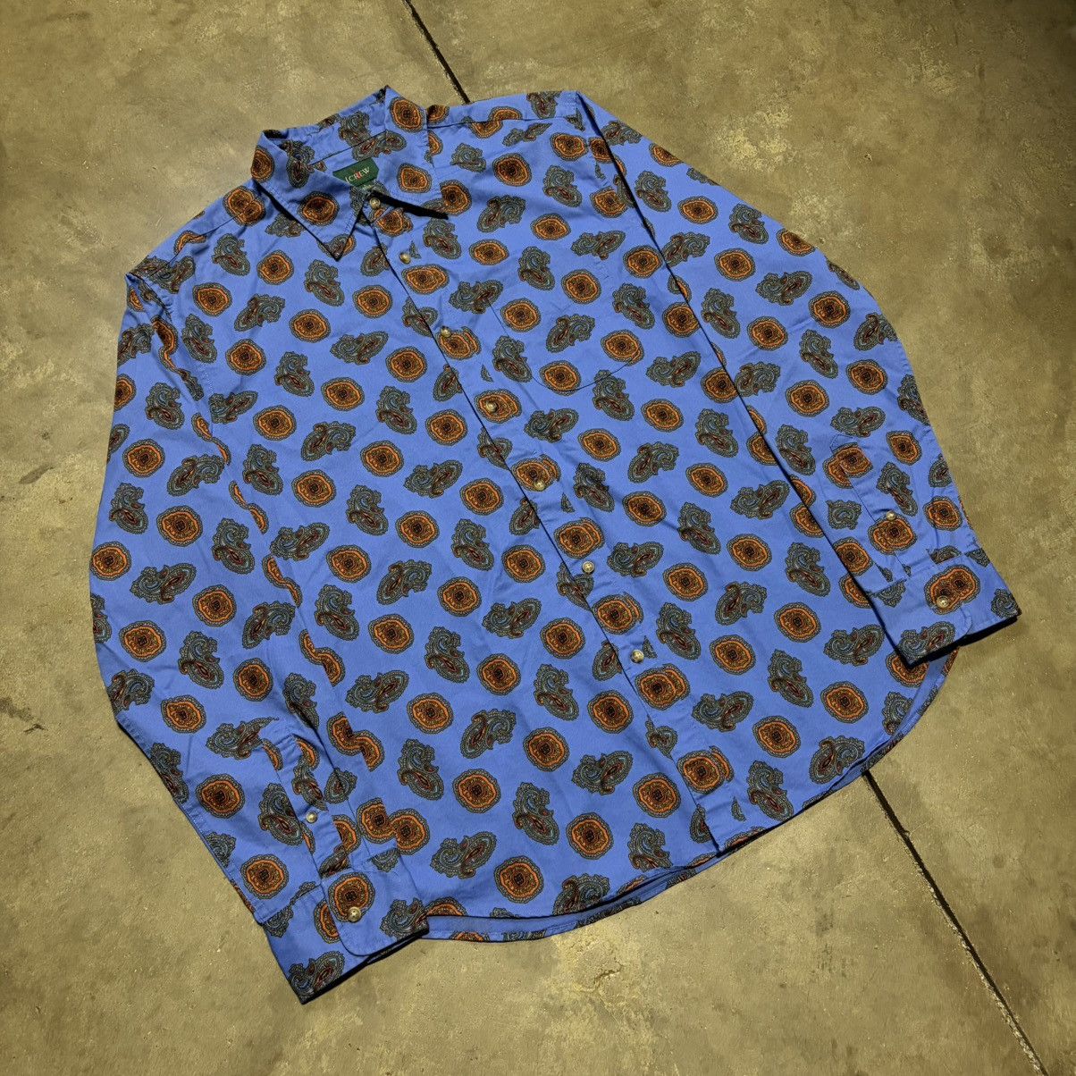 J.Crew Vintage J Crew Button Up Shirt Paisley Bandana Preppy 90s Size US L / EU 52-54 / 3 - 2 Thumbnail