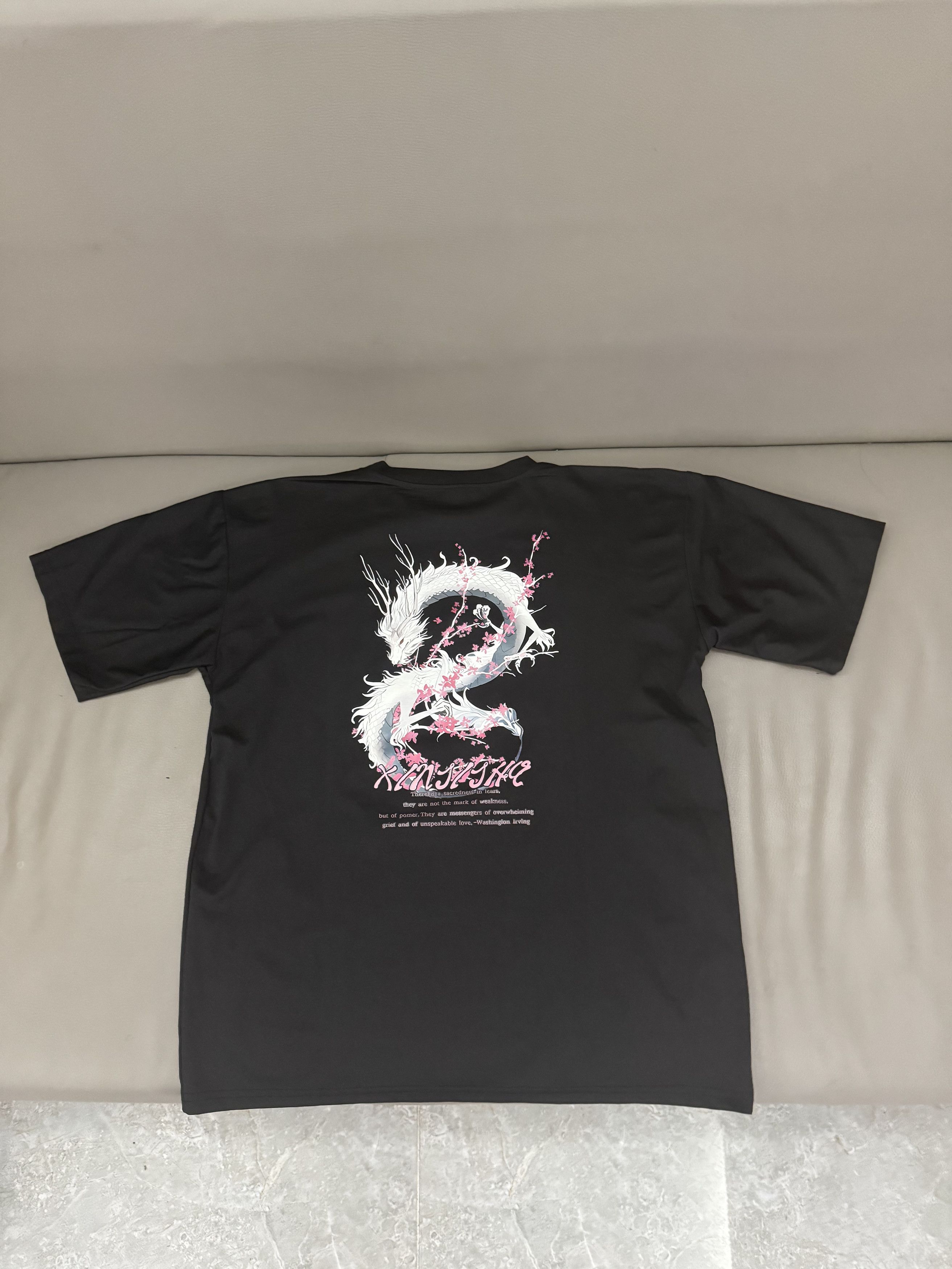 Other Brand New Black Sakura Dragon Graphic Tee 100% Cotton Size US L / EU 52-54 / 3 - 1 Thumbnail