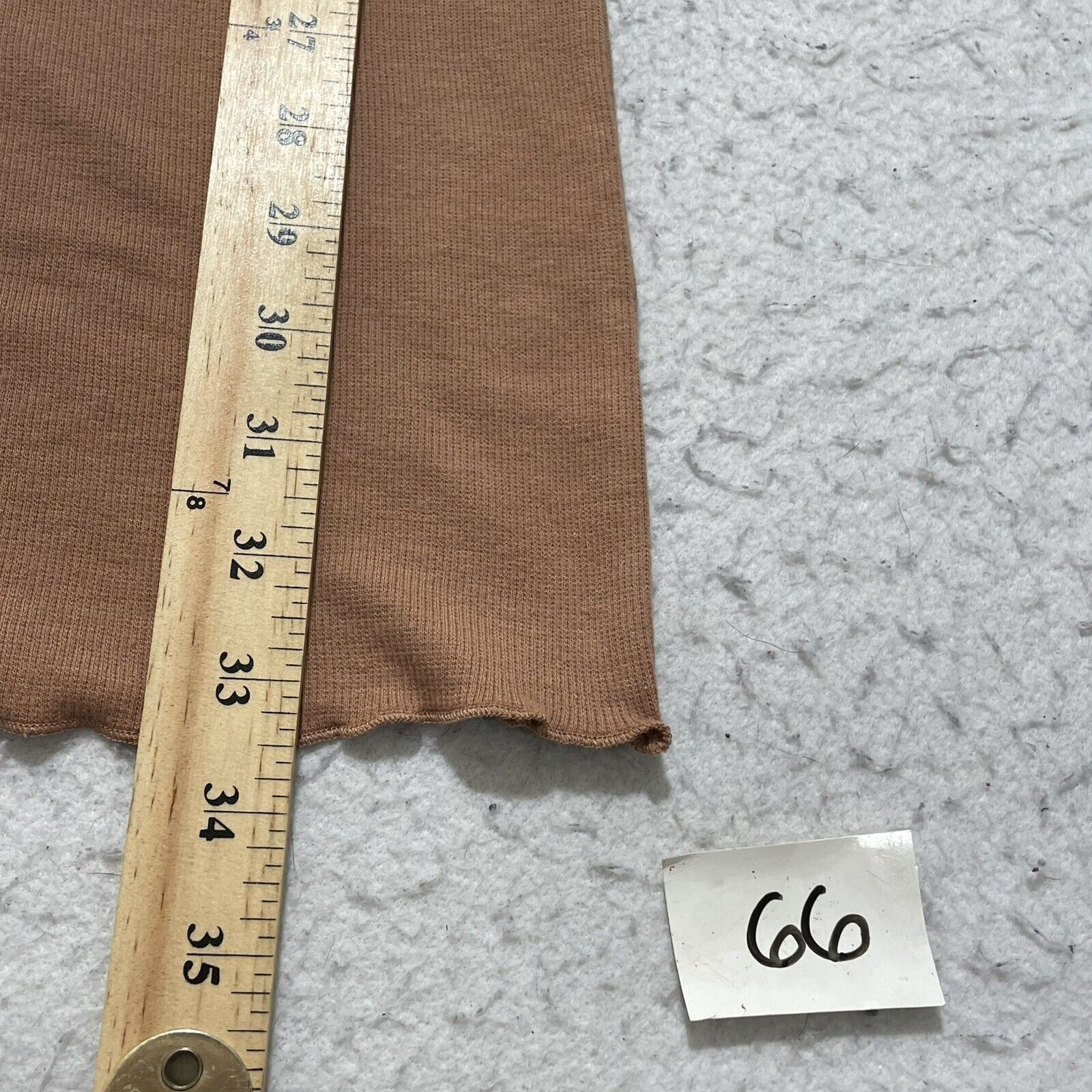 Nordstrom Abound Lettuce Edge Mini Dress Tan Ruched Organic Cotton Size M / US 6-8 / IT 42-44 - 17 Thumbnail