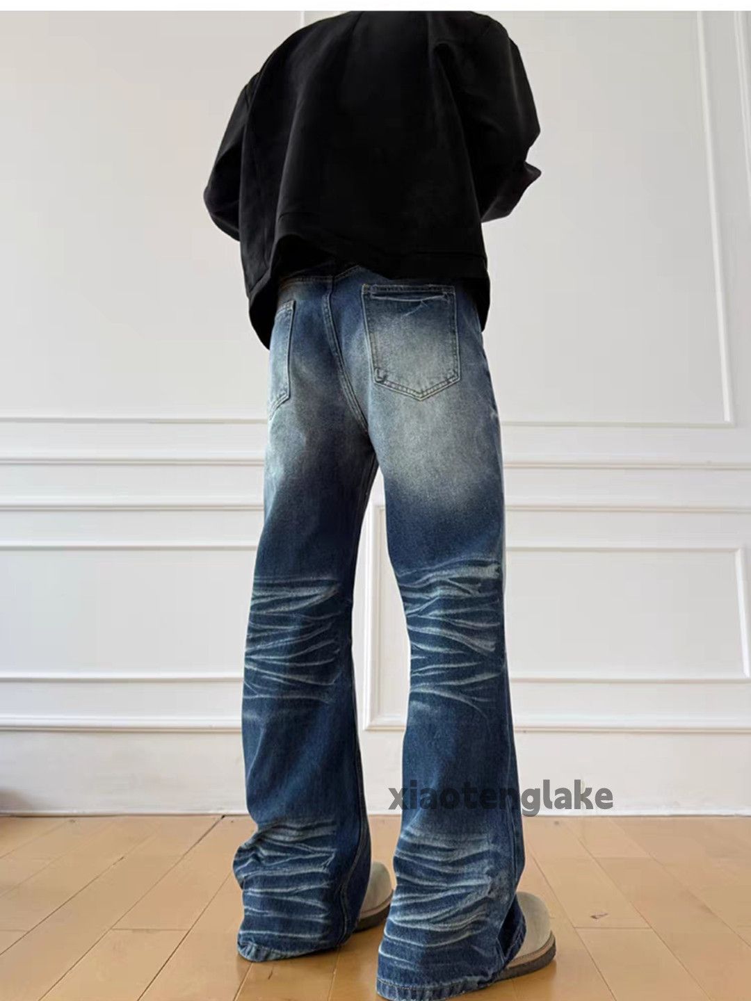 Jean xtl vintage washed faded punk grunge bootcut yuppie jeans Size US 28 / EU 44 - 2 Thumbnail