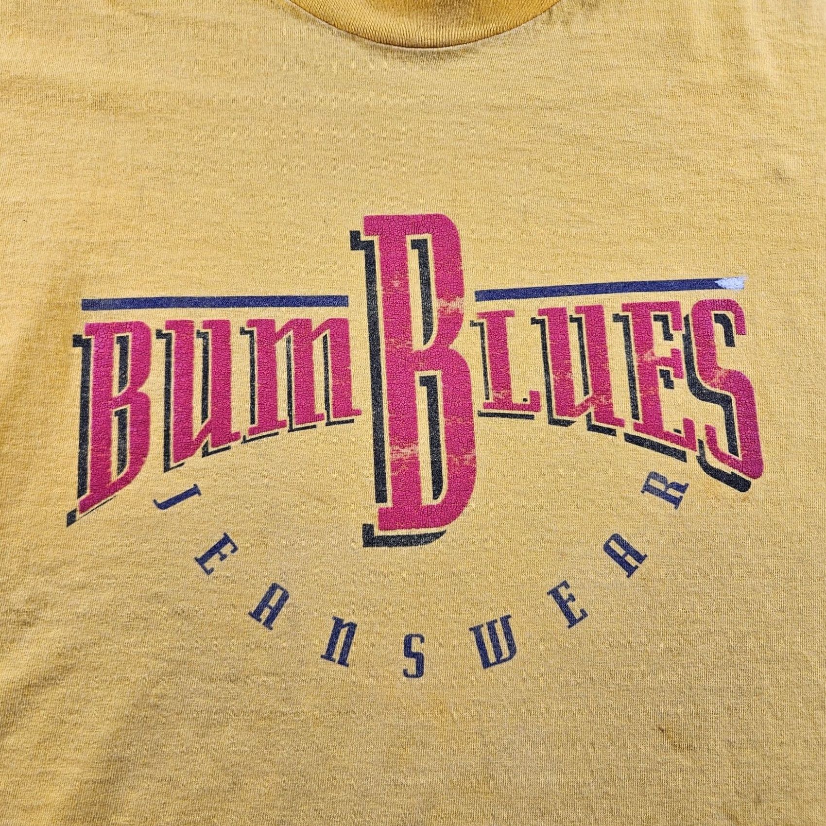 Vintage VINTAGE B.U.M. Equipment T-shirt Men Short Sleeve Crew Neck Logo 90s Yellow Size L USA Made In USA Size US L / EU 52-54 / 3 - 4 Thumbnail