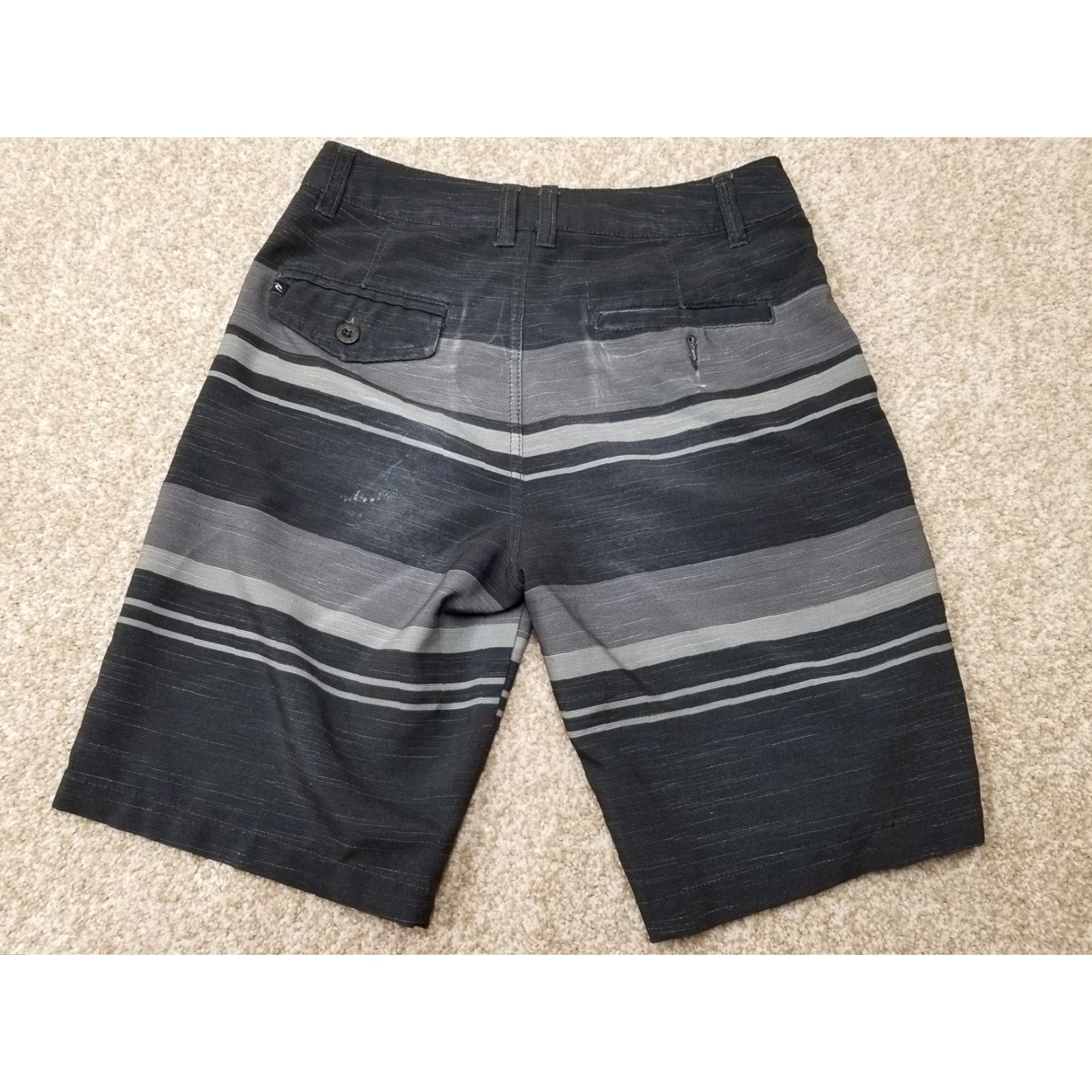 Rip Curl Rip Curl Boardwalk Walkshort Mens 26 Grey Stripe Board Shorts Surfing Swim Bottoms Regular 100% Polyester Womens? Size US 26 / EU 42 - 7 Thumbnail