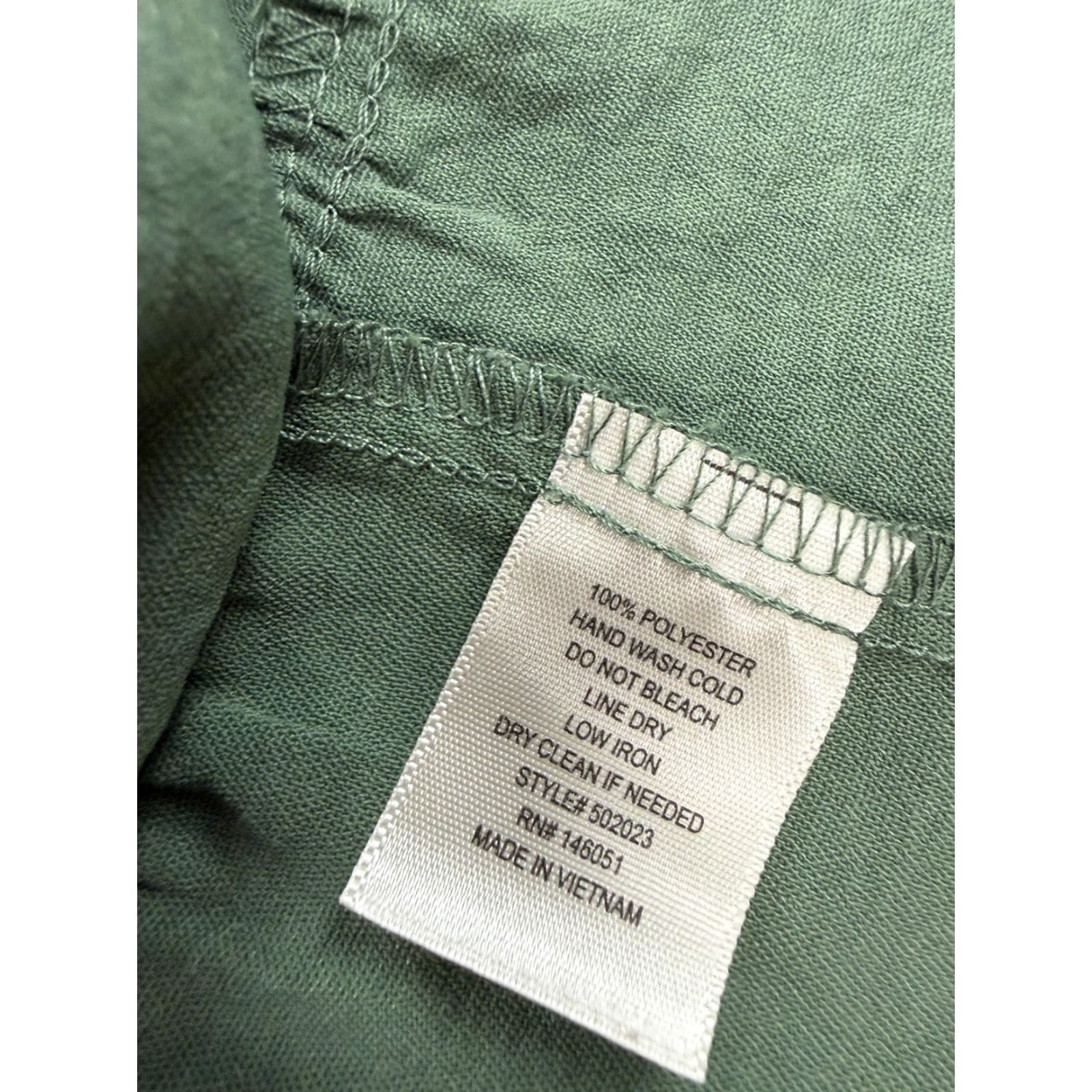 Vintage Monteau Los Angeles Dress Womens L Green Tiered Puff Sleeve Maxi Sundress Size L / US 10 / IT 46 - 5 Thumbnail