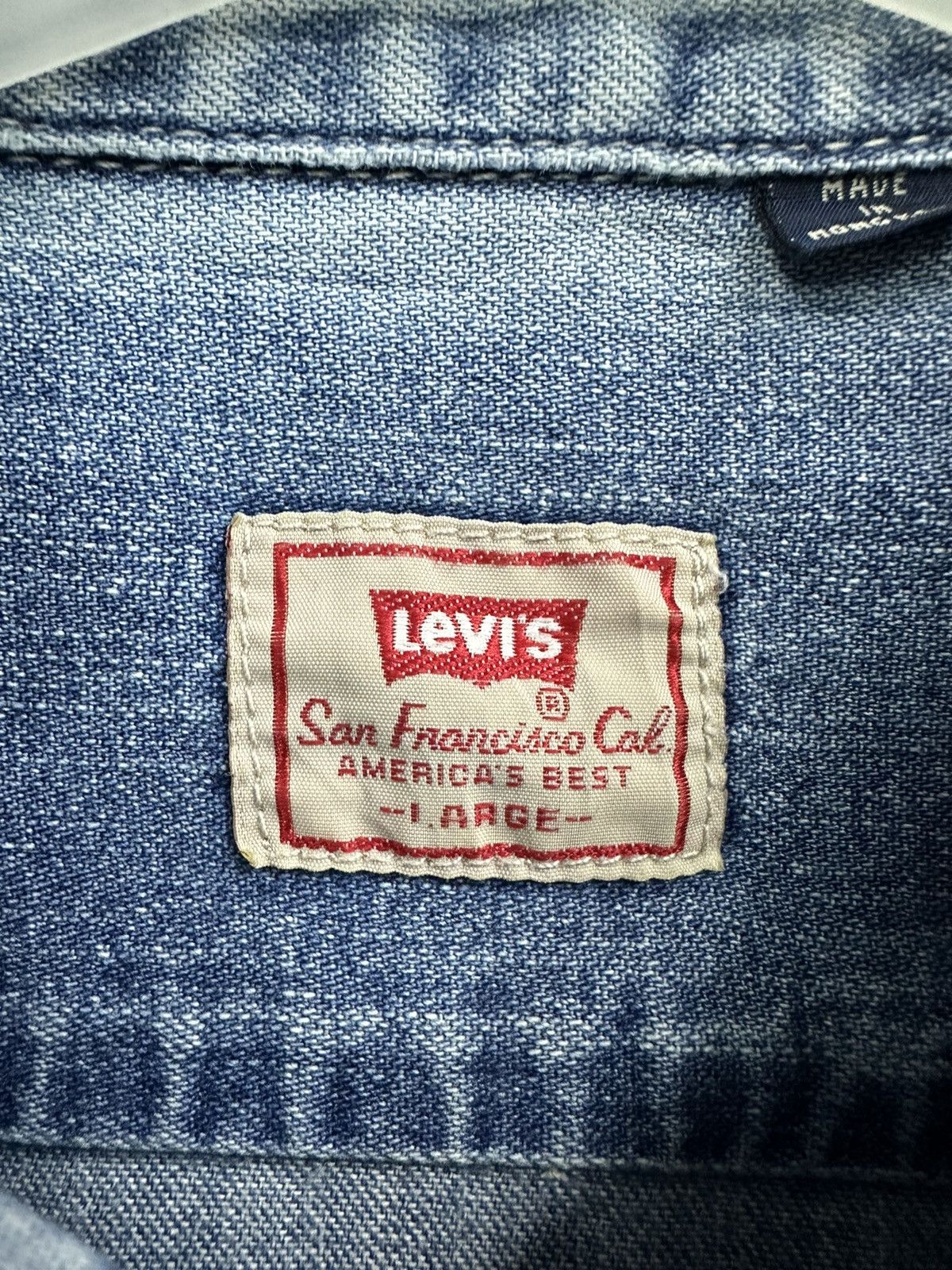 Levi's Levis Western 90s Vintage Denim Shirt A279 Size US L / EU 52-54 / 3 - 8 Thumbnail