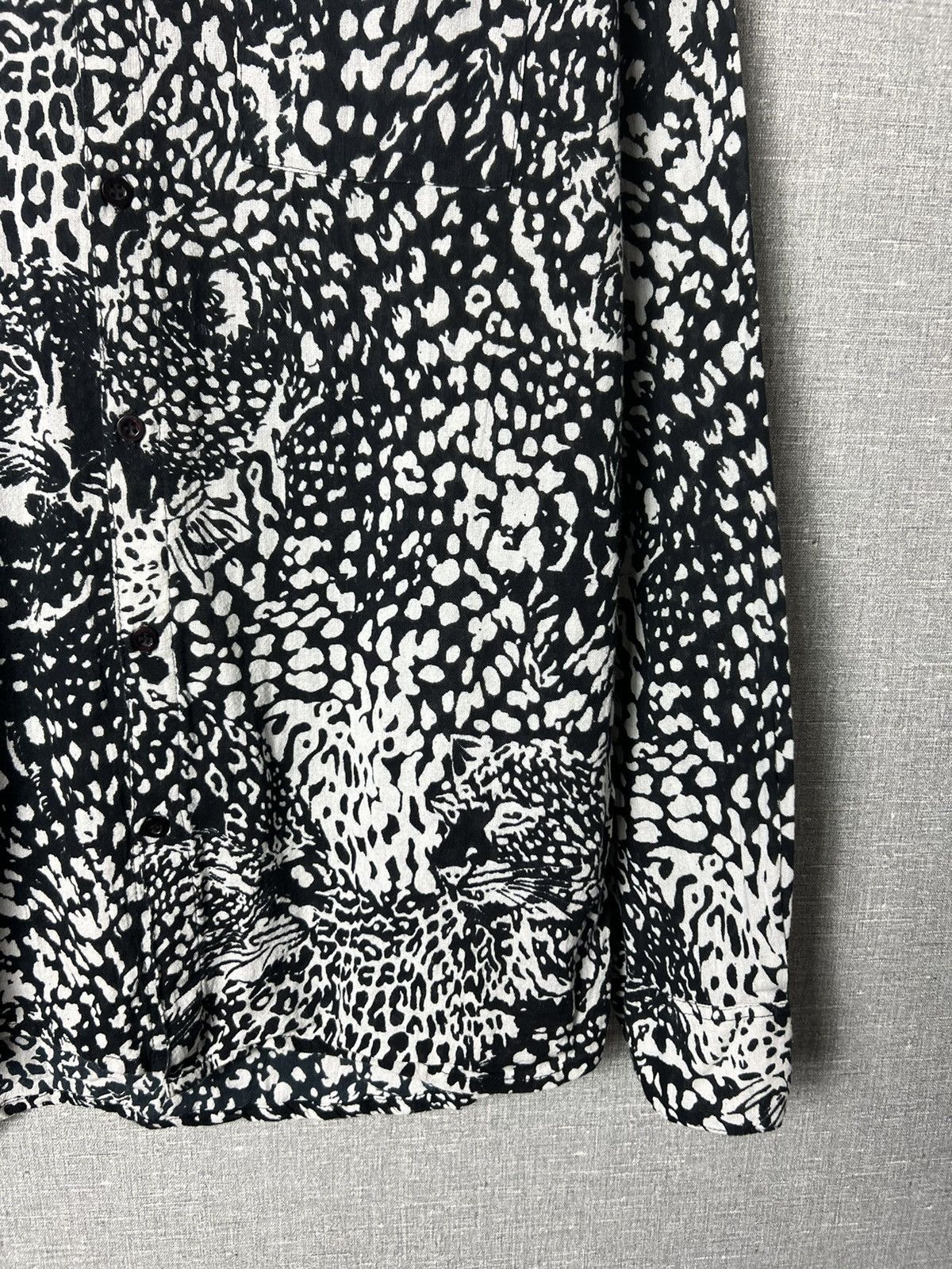Rolla's ROLLAS All Over Print Leopard Button Up Long Sleeve Shirt Size US L / EU 52-54 / 3 - 8 Thumbnail