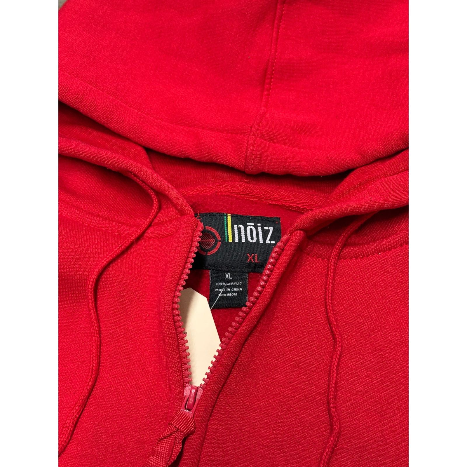 Vintage Vintage Y2K/90s Red Zip Up Hoodie Size US XL / EU 56 / 4 - 3 Thumbnail