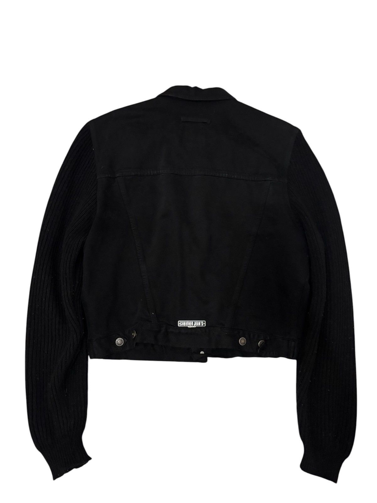 Jean Paul Gaultier Jean Paul Gaultier Knit Sleeve Hybrid Trucker Jacket Size XXL / US 16-18 / IT 52-54 - 2 Thumbnail