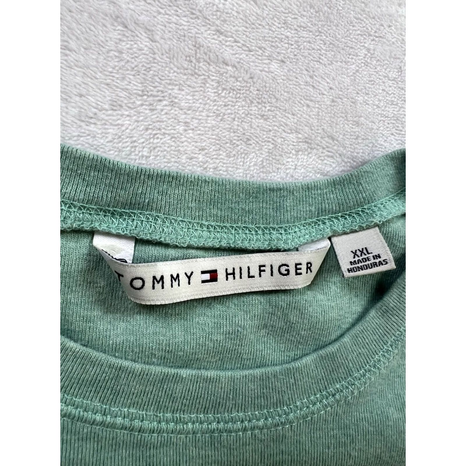 Tommy Hilfiger Tommy Hilfiger Women's Shirt Tee Green Short Sleeve XXL Size Casual Knit Embroidered Cotton T-Shirt Regular Fit Women Size XXL / US 16-18 / IT 52-54 - 5 Thumbnail