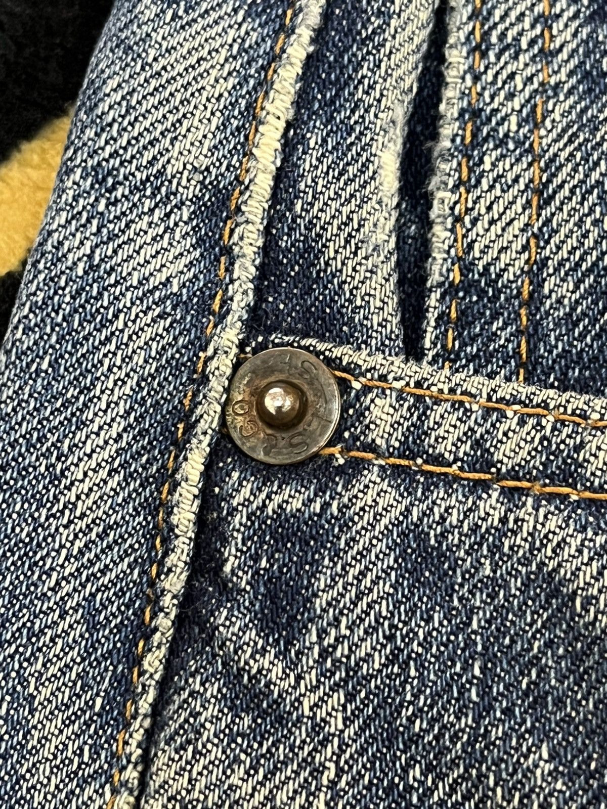 Levi's Vintage 60’s Levi’s 501 Big E Stamp Button No.6 Selvedge Size US 33 - 9 Thumbnail