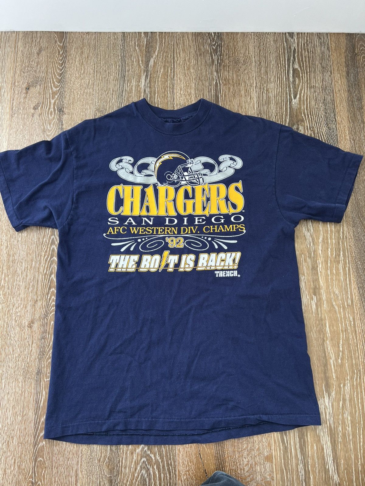 Hanes Vintage 1992 san diego chargers afc western div champs tee Size US M / EU 48-50 / 2 - 1 Thumbnail