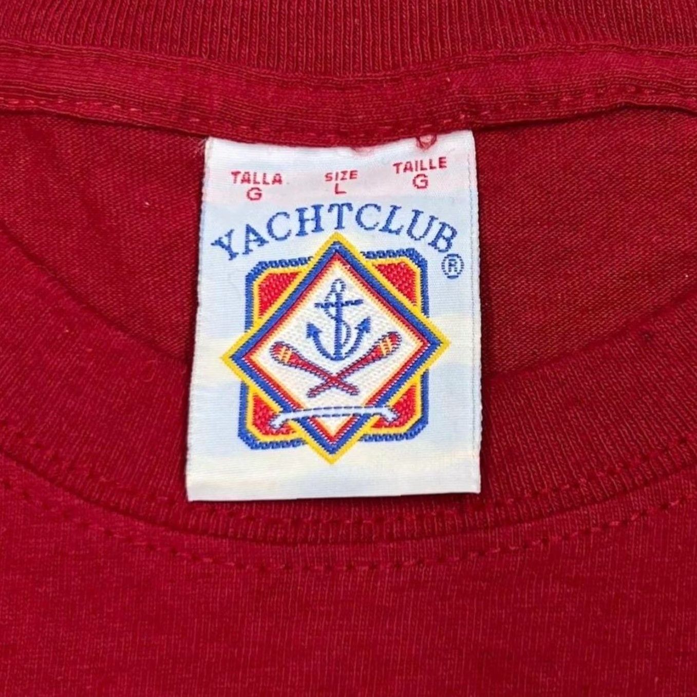 Vintage Yatch Club Early 00’s Cozumel Mexico Souvenir Red T-Shirt Graphic Front Print Large Mens Shirt Regular Sleeve Short Crew Neck Size US L / EU 52-54 / 3 - 2 Thumbnail