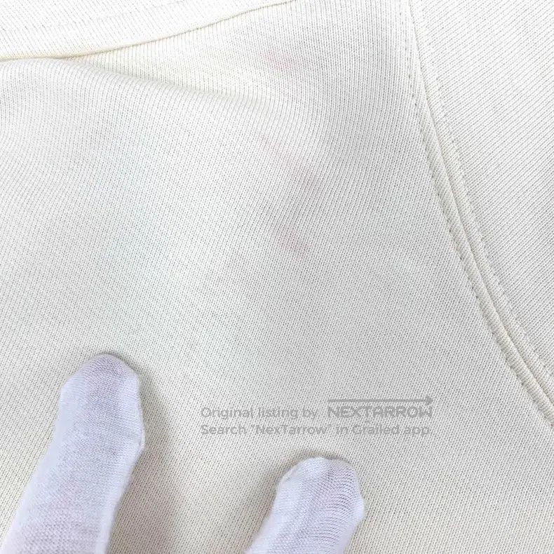 Loewe Loewe Beige logo embossed cotton hooded drawstring long-sl Size L / US 10 / IT 46 - 8 Thumbnail